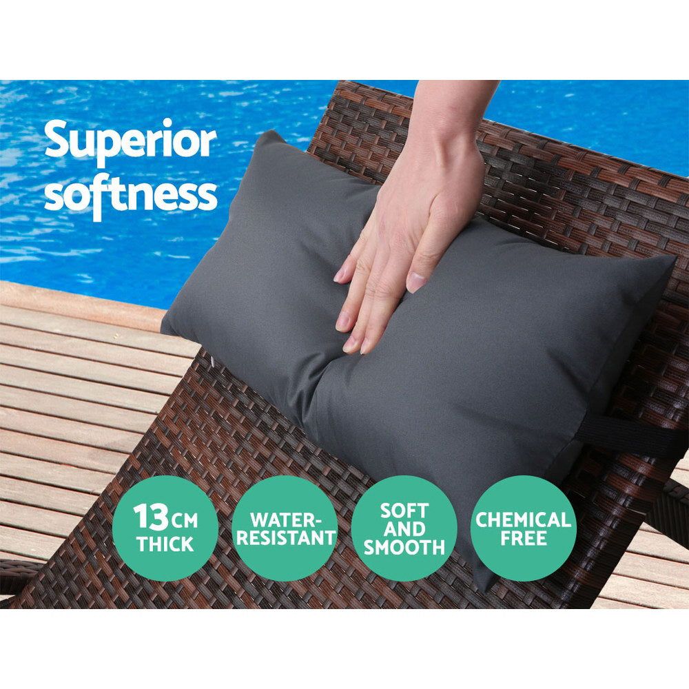 Gardeon Outdoor Patio Furniture Set - Wicker Sun Lounge Daybed with Pillows for Garden, Poolside, and Backyard Relaxation | Perfect for Sunbathing, Lounging, and Outdoor Entertaining