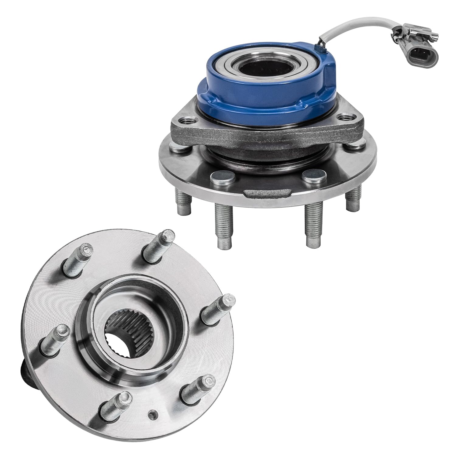 Detroit Axle Complete Wheel Hub & Bearing Assembly Replacement Kit - Rear Driver & Passenger Side for 2006-2009 Cadillac STS - Perfect for Smooth Ride & Noise Reduction