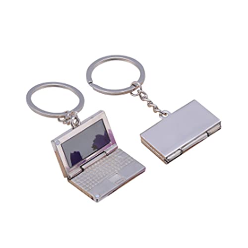 Metal Laptop Shaped Keychain - Alloy Mini Computer Keyring for Men & Women, Perfect Gift for Tech Enthusiasts, Office Workers & Students
