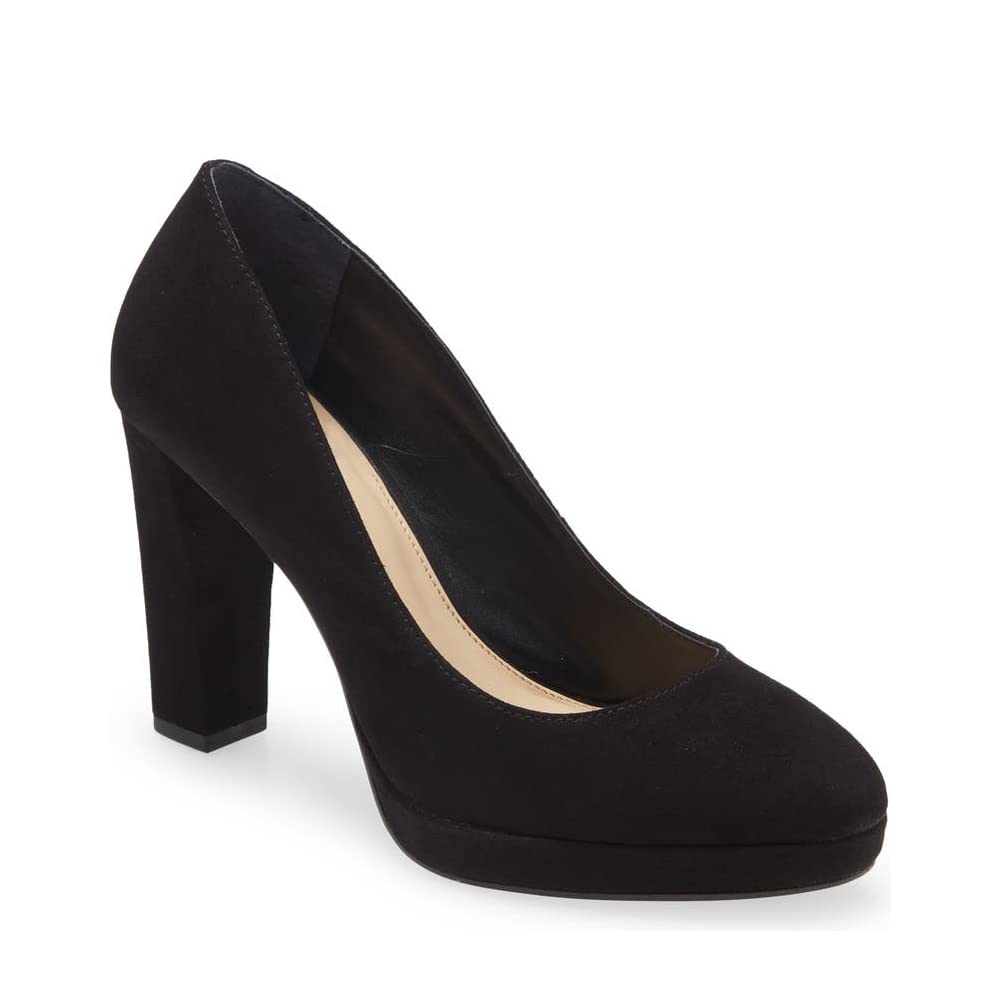 JeimPoey Women's Chunky Block Heel Platform Pumps - Closed Toe Dress Shoes for Office & Work | Solid Color Uniform Shoes for Professional Women | Perfect for Business Meetings, Office Wear & Formal Occasions