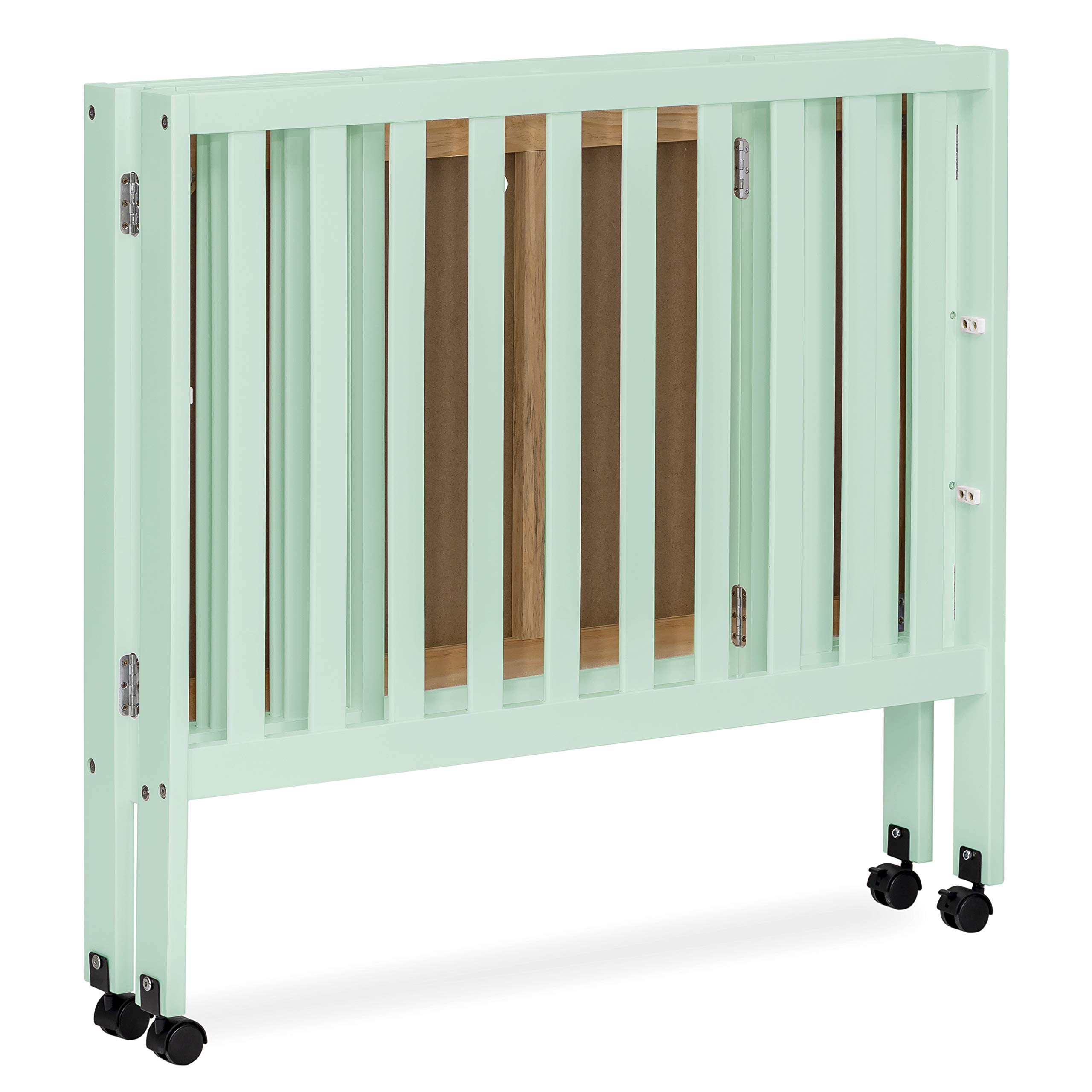 Dream On Me Jett Non-Full Size Folding Convertible Crib - Lightweight Portable Baby Crib with 3 Adjustable Mattress Heights, Easy Fold Travel Crib & 1.5