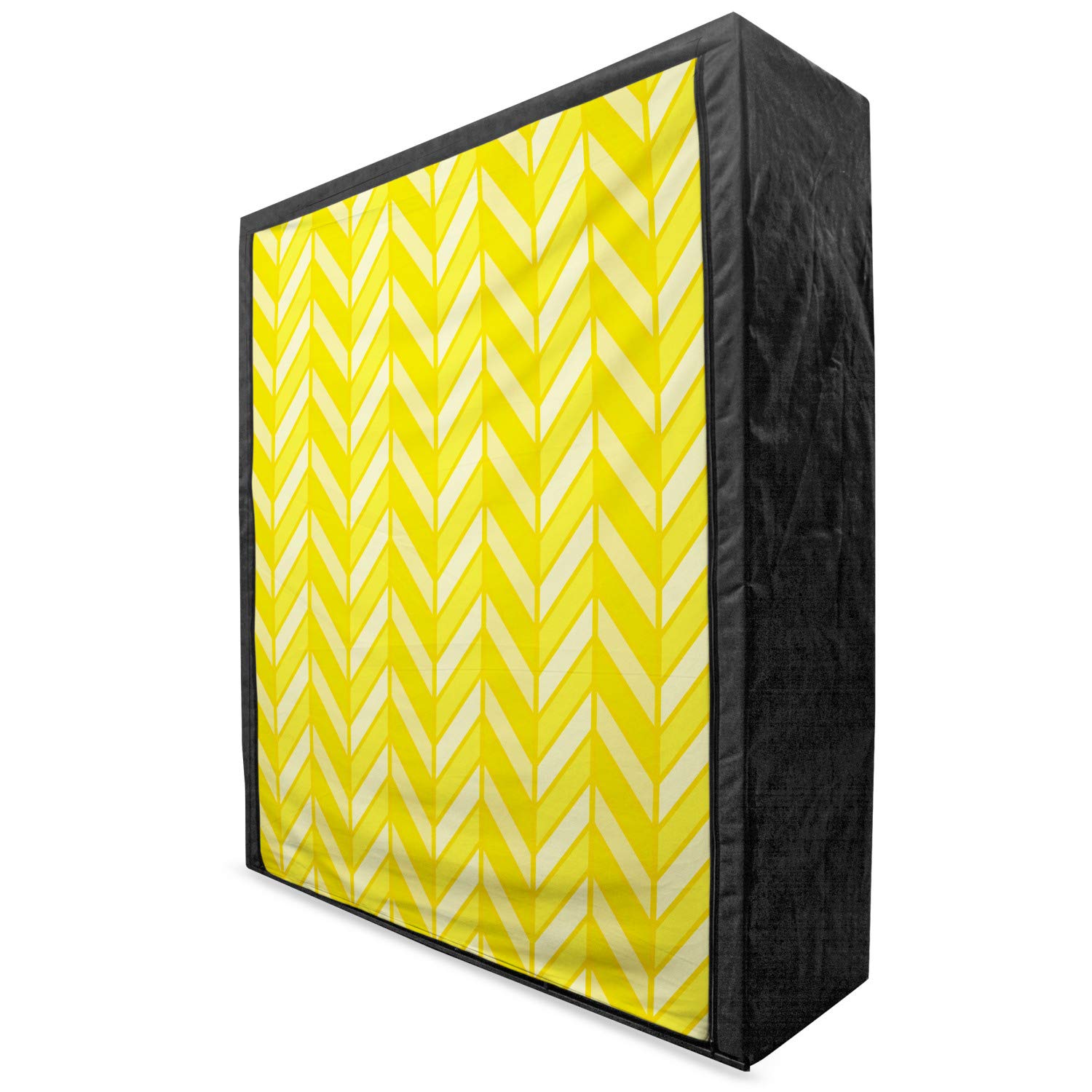 Ambesonne Yellow Chevron Portable Fabric Wardrobe - 59