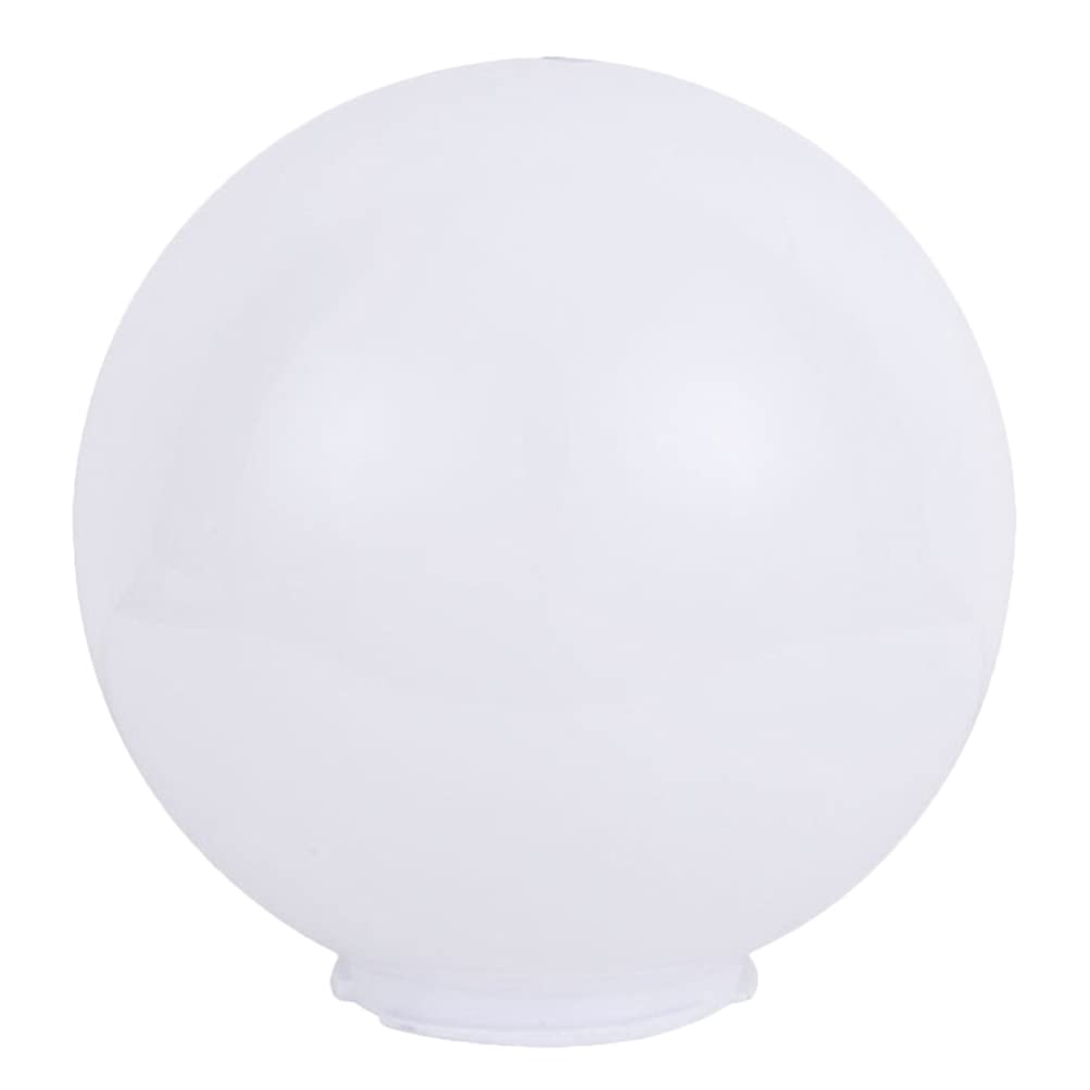 FRCOLOR 15cm White Acrylic Ball Lamp Shade - Decorative Globe Light Cover for Outdoor Post & Wall Lamp Fixtures - Weatherproof Round Shade for Porch, Garden, Pathway and Patio Lighting