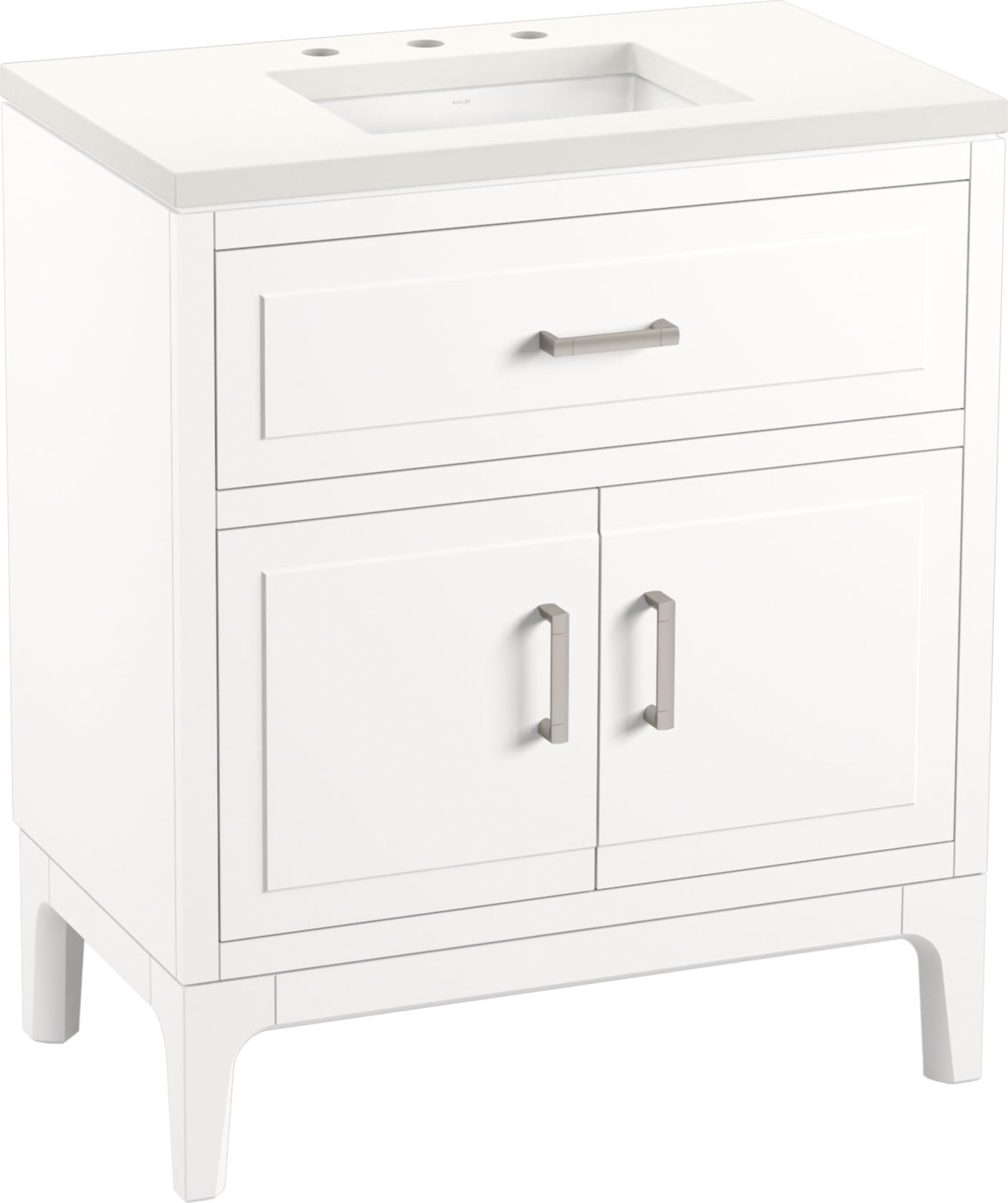 KOHLER Seer 30-inch Bathroom Vanity Set with Sink & Mirror - Modern Bathroom Storage Solution for Small Spaces