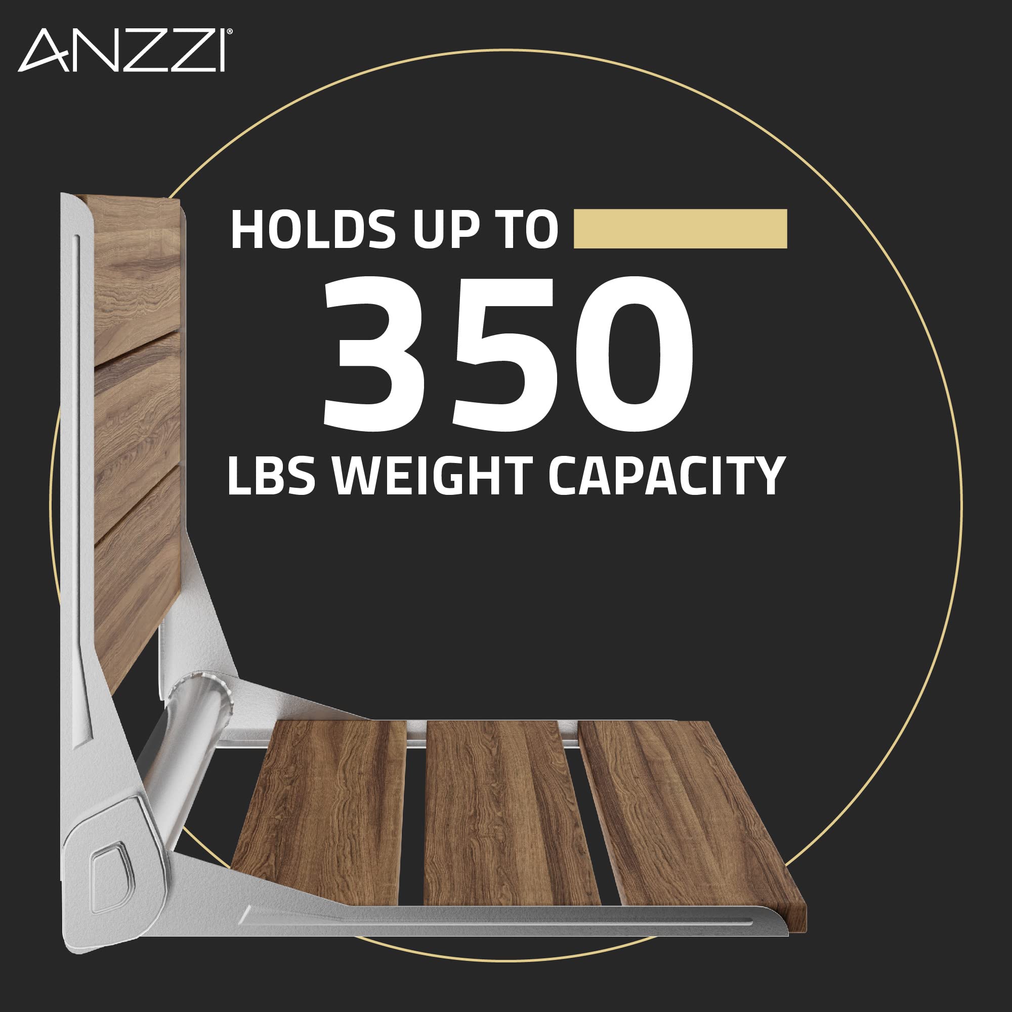 Premium Folding Teak Shower Bench - 18.7