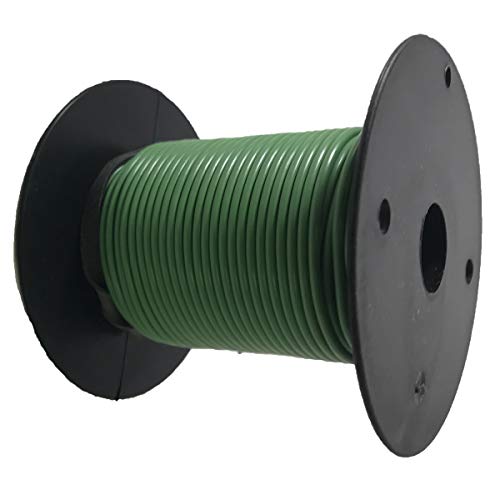 16 Gauge Green Primary Wire - 500 FT Spool - USA Made Automotive Cable for Car Audio, Trailer Wiring & Electrical Repairs