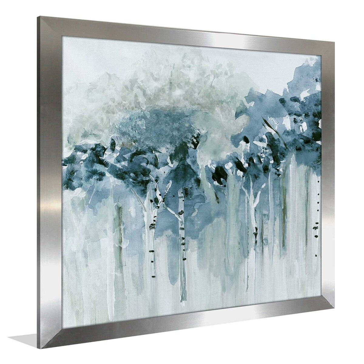 Blue Birch Morning by Susan Jill - Premium Acrylic Wall Art Print - Perfect for Living Room, Bedroom & Office Decor