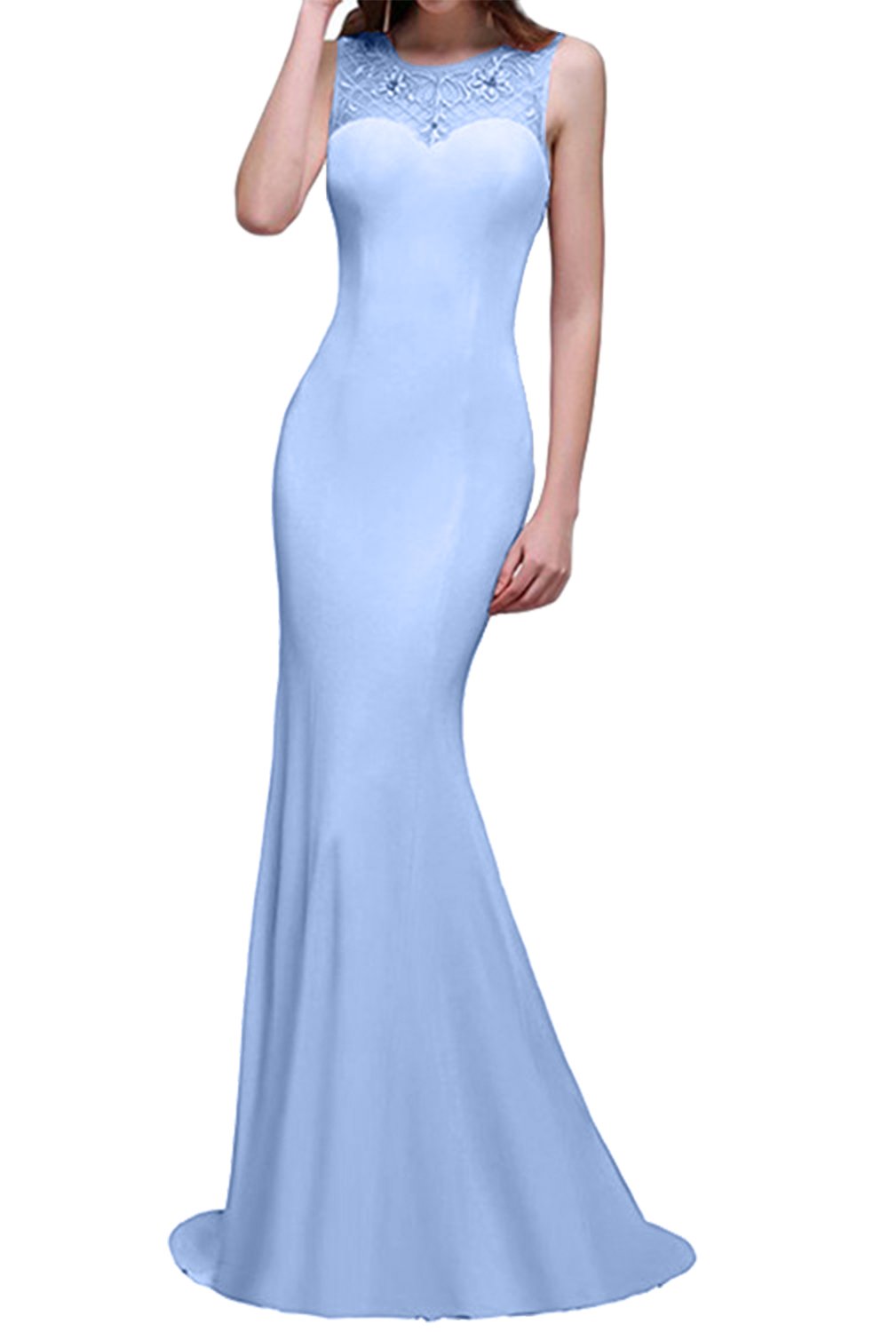 Elegant Mesh Prom Dress for Women - Mermaid Empire Waist Evening Gown with Long Train | Perfect for Homecoming, Formal Dances & Special Occasions