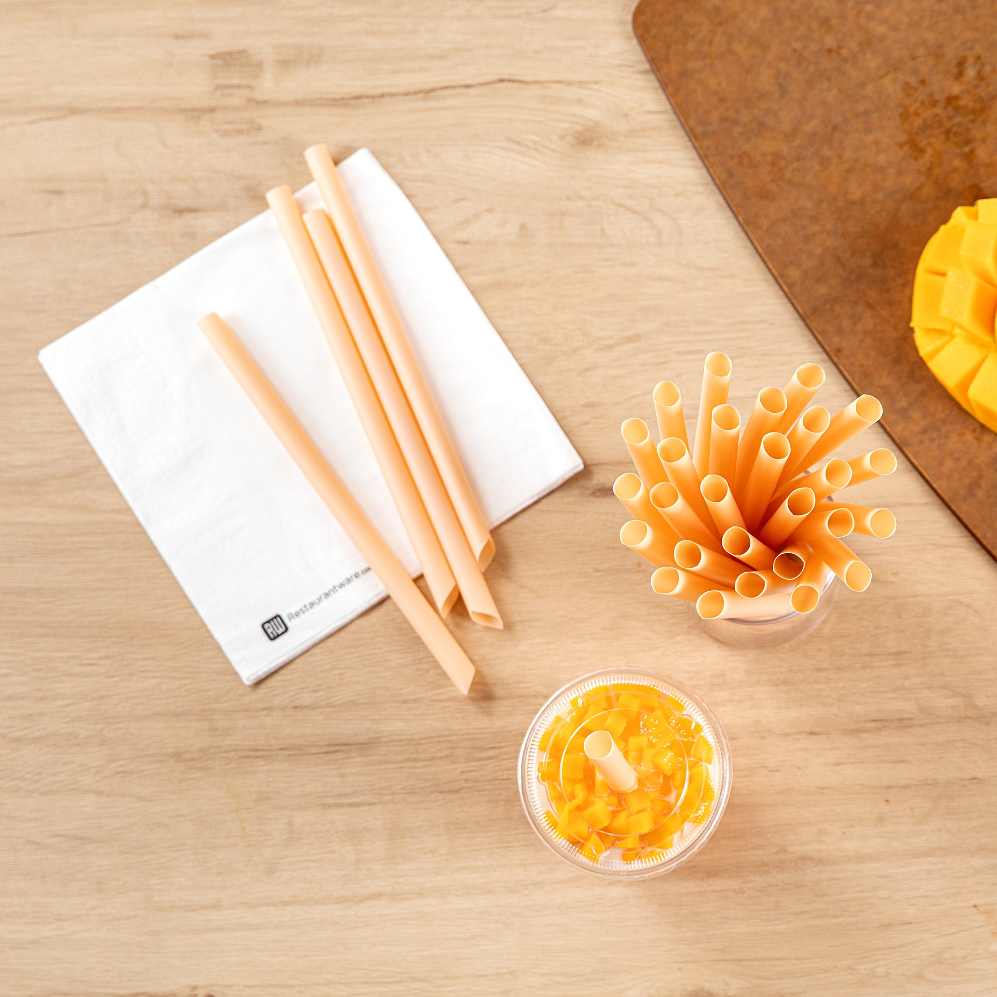 Eco-Friendly Extra Wide Boba Straws - 100 Count Box | Compostable PLA Plastic, Pointed Tip for Smoothie & Bubble Tea | Perfect for Home, Cafes & Parties