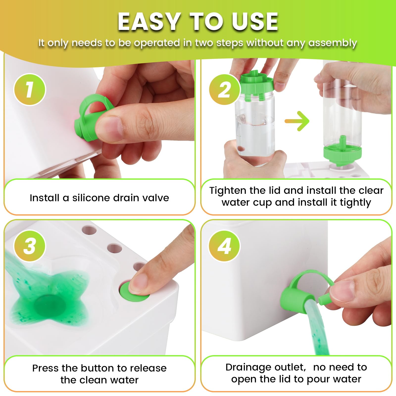 Upgraded 4-in-1 Paint Brush Cleaner & Holder with Palette - Professional Brush Rinser for Acrylic, Watercolor & Water-Based Paints - Perfect for Artists, Hobbyists & DIY Painting Projects - Includes Paint Tray (Green)