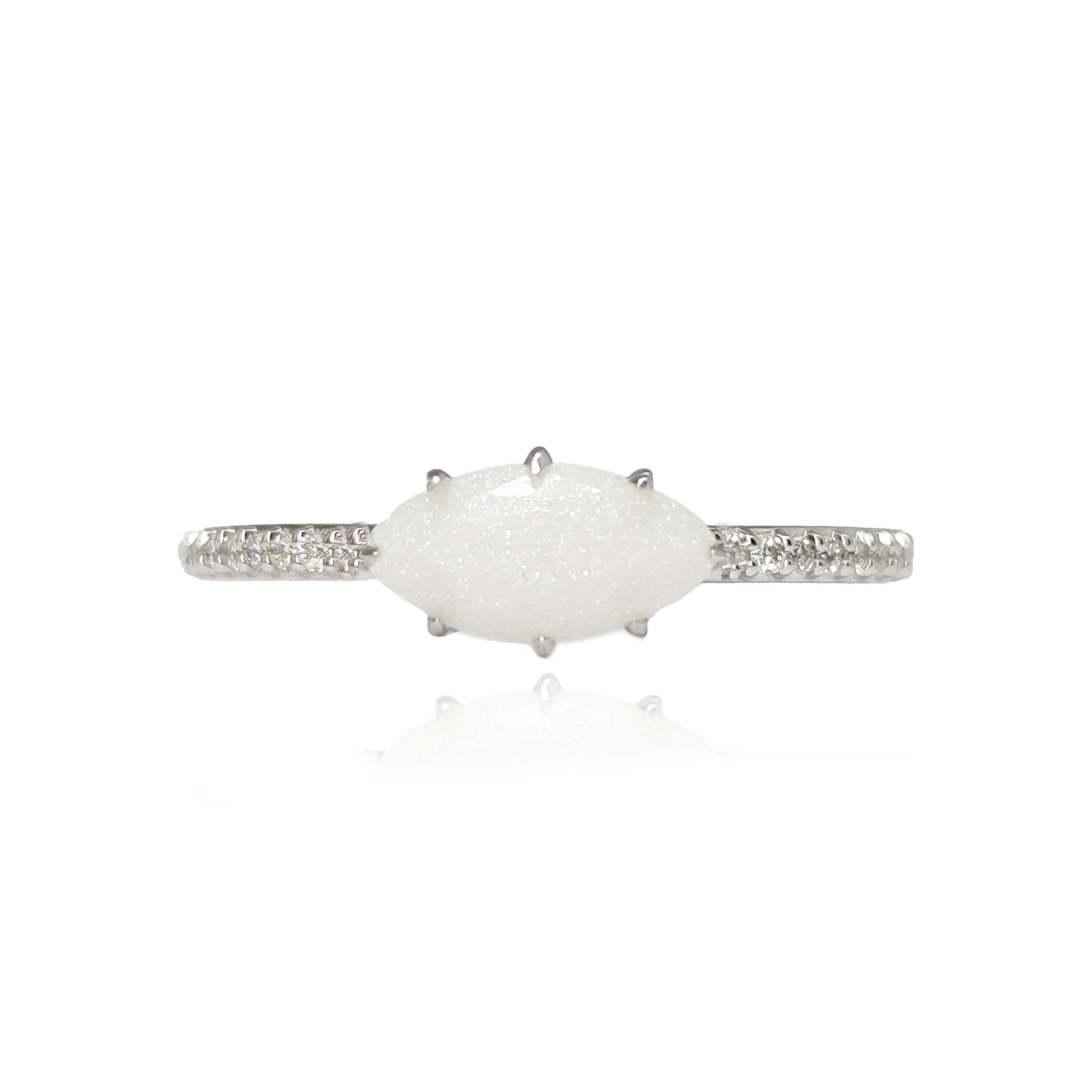 NurturedBonds 14K Gold Marquise Breastmilk Keepsake Ring - Perfect for Mothers to Cherish Precious Memories, Ideal for Breastfeeding Moms, Unique Jewelry Gift for New Moms and Baby Showers