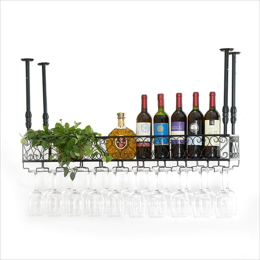 Sturdy Bar Counter Wine Rack - 60x25cm Wall Mounted Glass Holder for Restaurants & Homes | Perfect for Kitchen, Dining Room & Bar Organization