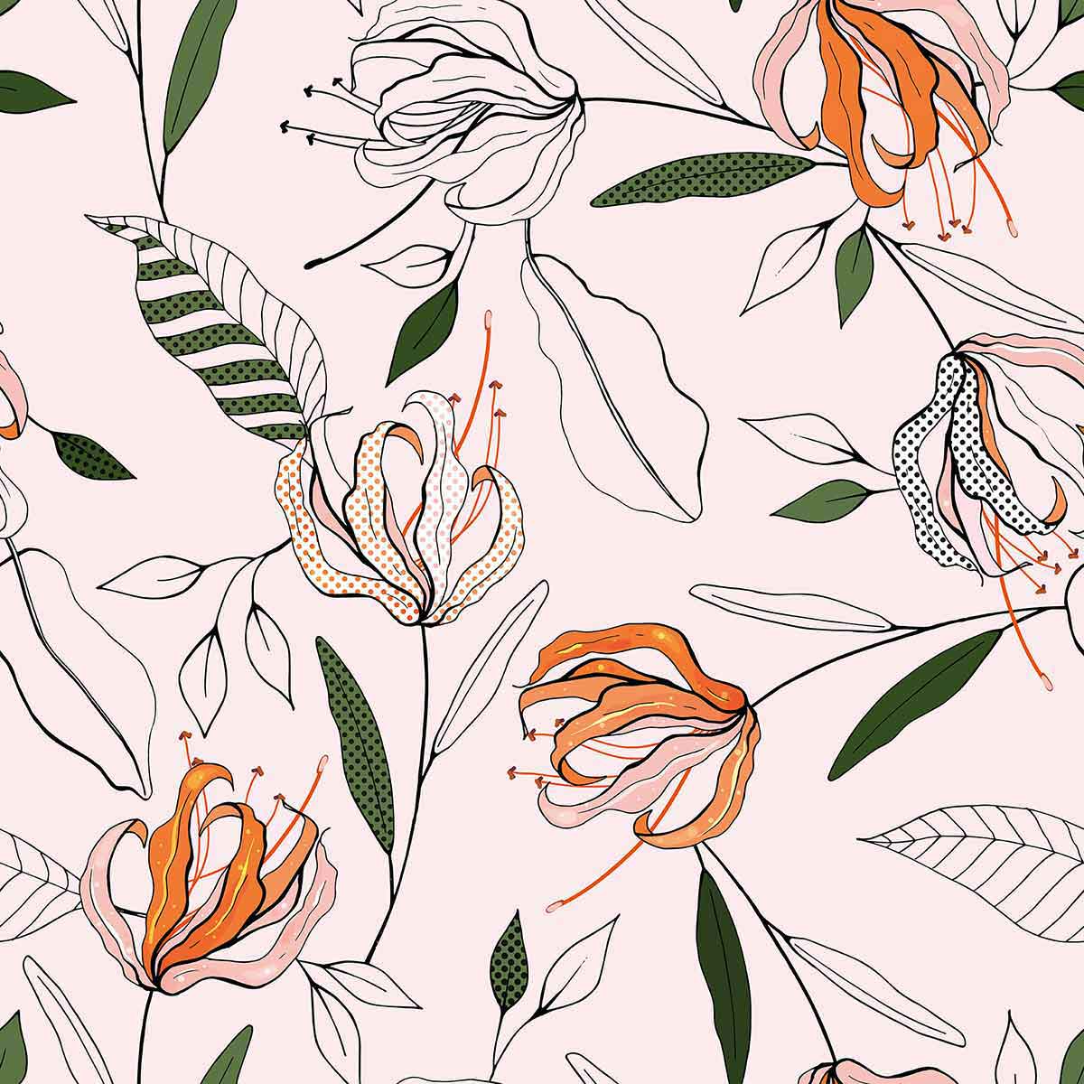 Waterproof Bathroom Wallpaper Sample - Red & Orange Peel and Stick Vinyl for Shower, Powder Room - Easy DIY Home Decor Upgrade