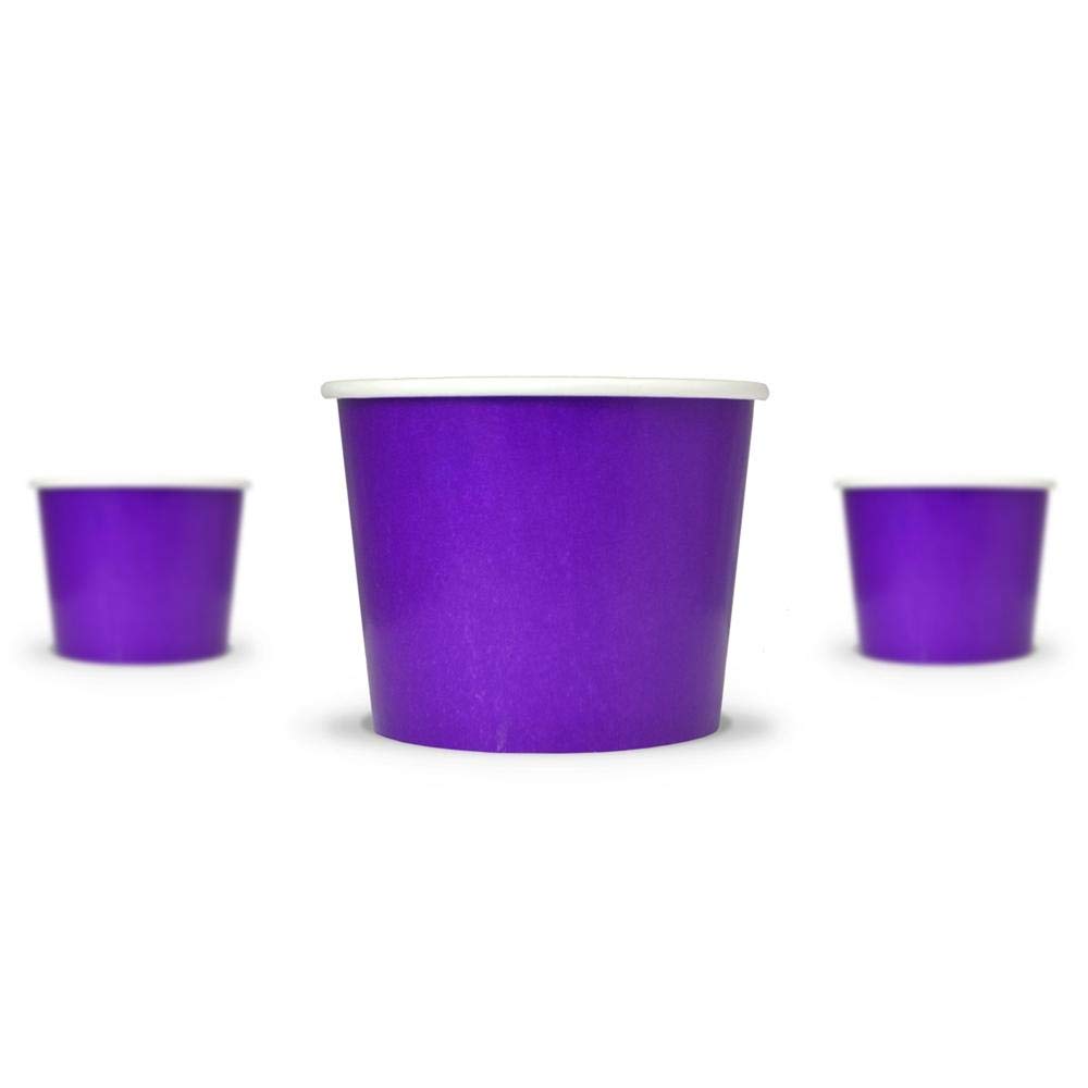 UNIQ 1000-Count 16 oz Purple Polka Dot Disposable Paper Bowls for Ice Cream, Hot & Cold Foods | Party Supplies, Dessert Bar, Catering & Events | Eco-Friendly Serving Bowls for Frozen Treats, Salads & Snacks