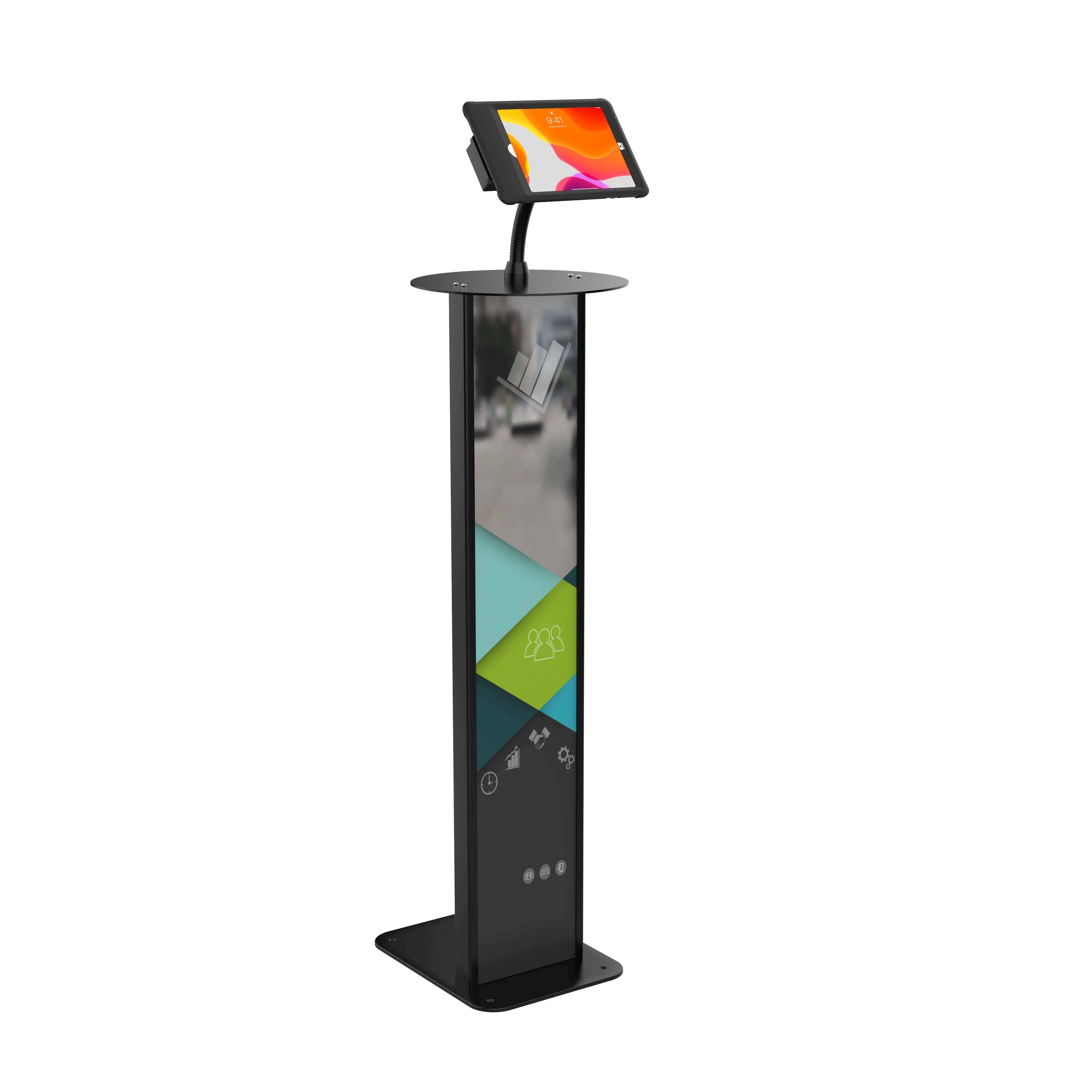 Wireless Charging Floor Stand Workstation for iPhone & Android - Adjustable Height Mobile Phone Holder with Fast Qi Charging - Perfect for Home Office, Gaming & Video Calls