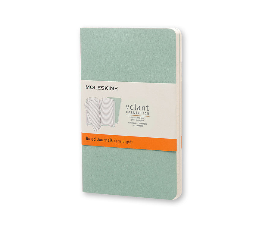 Moleskine Volant Ruled Notebook Set of 2 - Premium Pocket Journals for Writing, Sketching & Note Taking - Perfect for Students, Professionals & Travelers