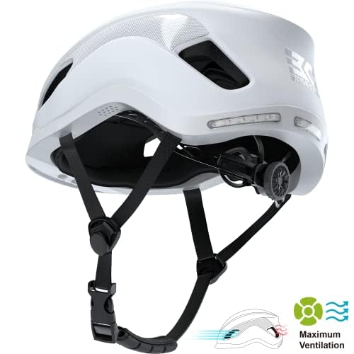 BASE CAMP SF-999 Smart Bluetooth Bike Helmet for Adults - Built-in Speakers, Microphone & Rear LED Turn Signals - Lightweight Cycling Helmet for Men & Women - Perfect for Commuting, Road Biking & Urban Cycling