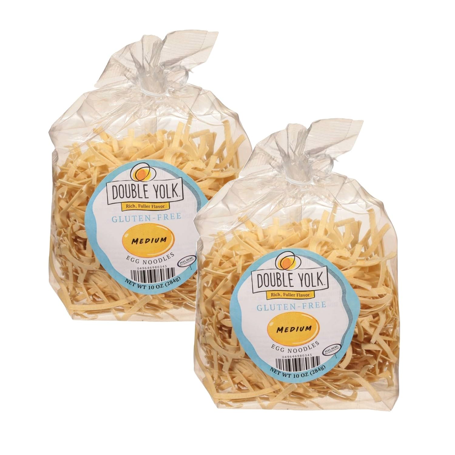 Original Gluten Free Homestyle Noodles - Double Yolk Egg Pasta (2 Pack, 10oz Each) | Authentic Asian Style for Soups, Stir Fry & Family Meals