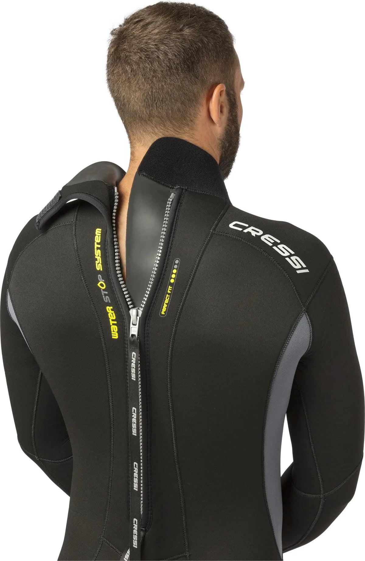 Cressi Fast Full Wetsuit for Scuba Diving & Spearfishing - 3mm Neoprene Thermal Protection for Men & Women - Perfect for Cold Water Surfing, Snorkeling & Water Sports