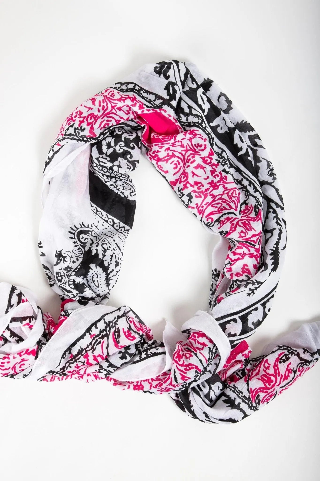 Heather Abstract Pattern Scarf - Soft Winter Fashion Accessory for Women, Lightweight Warm Wrap Shawl - Perfect for Cold Weather, Office, and Outdoor Activities