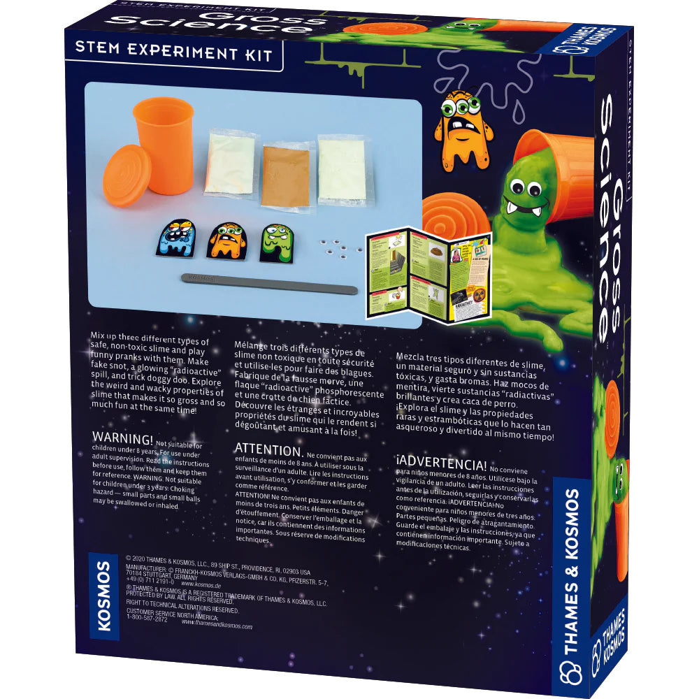 Gross Science Kit for Kids - Fun & Educational STEM Experiments - Explore Bacteria, Slime & More - Perfect for Home & Classroom Science Projects
