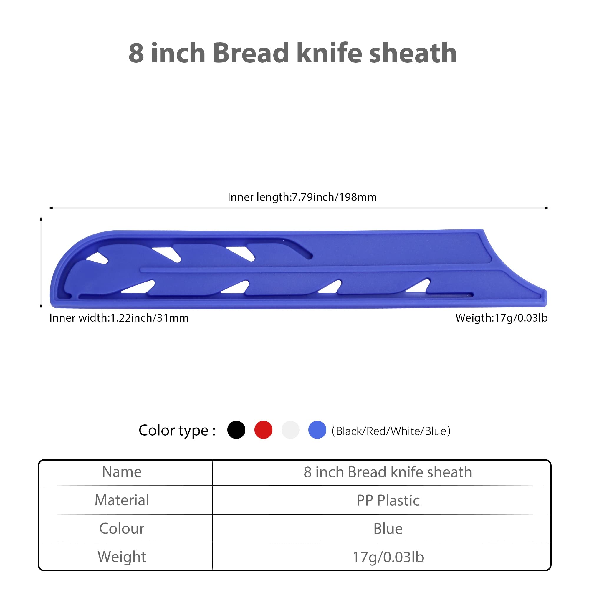 2-Pack Universal Safety Knife Covers - Blue Blade Guards for 8
