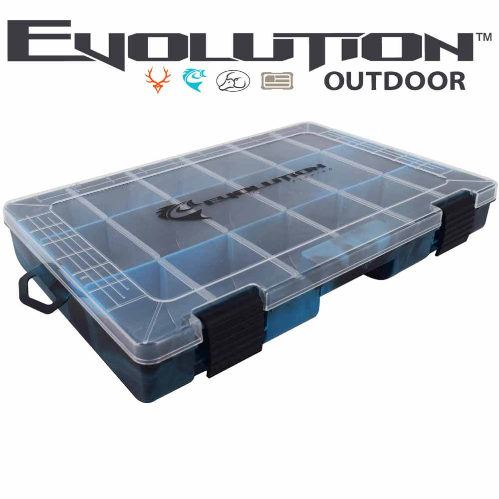 Evolution Outdoor Drift Series 3600 Tackle Tray - Premium Fishing Organizer for Bass, Trout & Saltwater - Perfect for Boat, Kayak & Shore Fishing Adventures