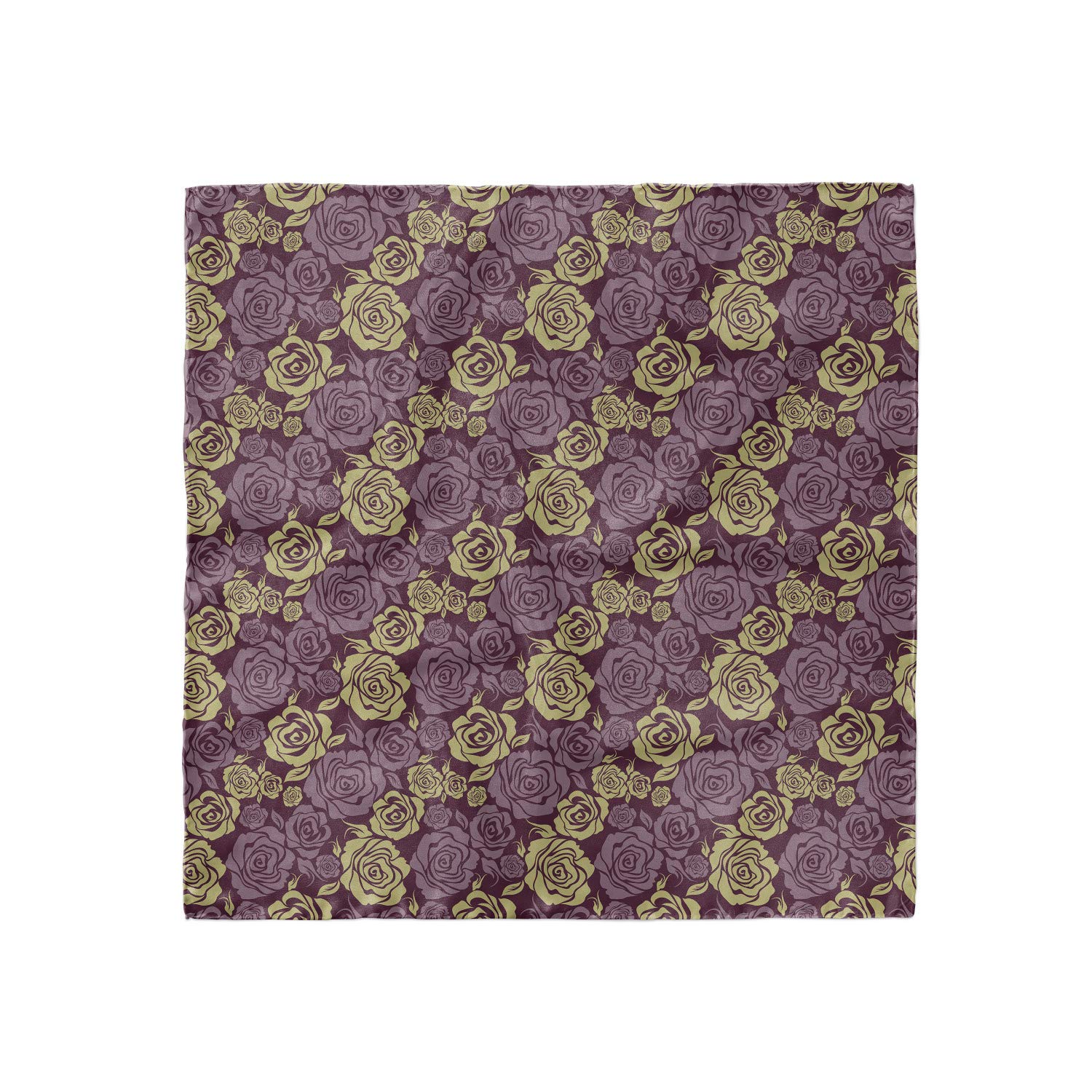 Ambesonne Vintage Rose Headscarf - Floral Damask Print Hijab Scarf for Women, Muslim Fashion Accessory - Perfect for Daily Wear, Prayer, and Special Occasions