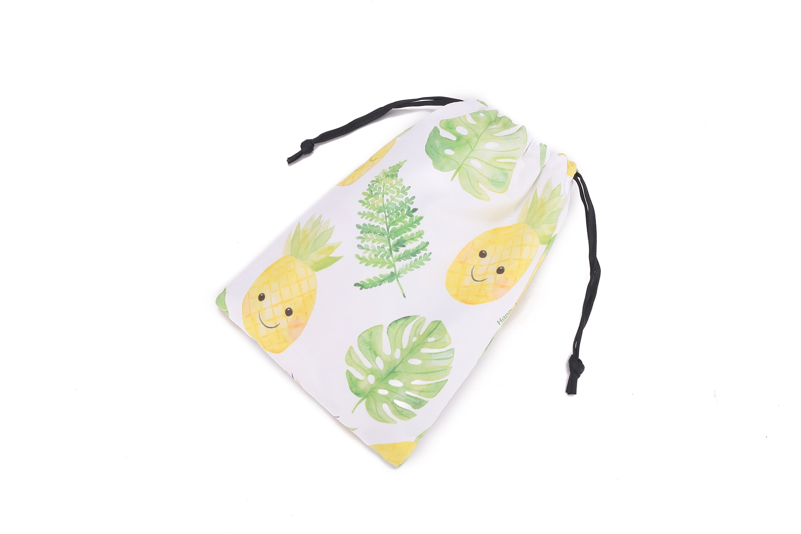 Kids Hooded Beach Towel Poncho - Monstera Pineapple Print White - Perfect for Swimming, Surfing & Beach Outings
