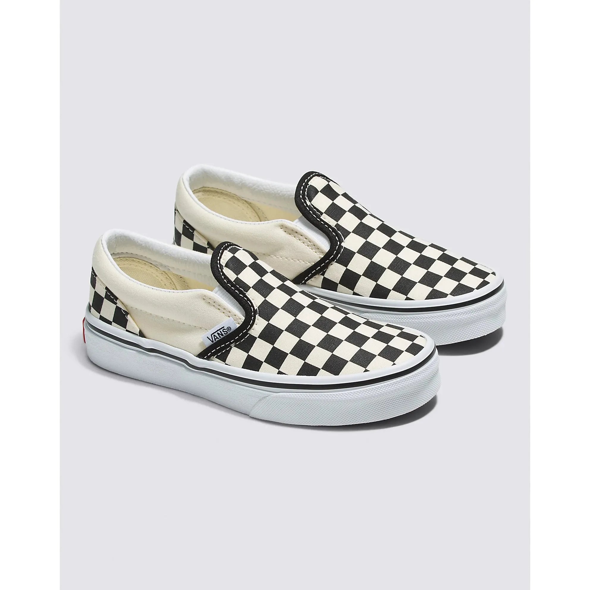 Vans Kids Classic Slip-On Checkerboard Sneakers - Comfortable Canvas Shoes for Boys & Girls - Perfect for School, Playground & Casual Wear