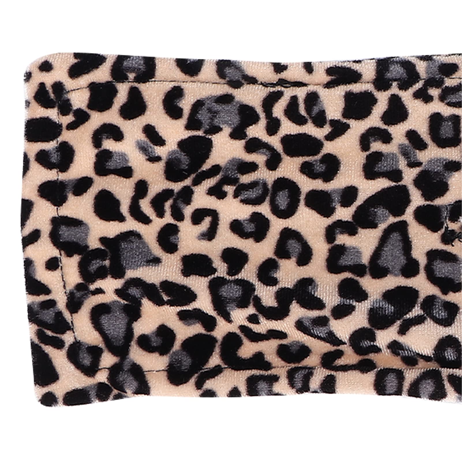 Flexible Twist Bun Hair Maker for Women - Soft Cloth Fabric Leopard Print Bowknot Hair Bun - Perfect for Running, Workouts & Daily Styling (FJ17-1)