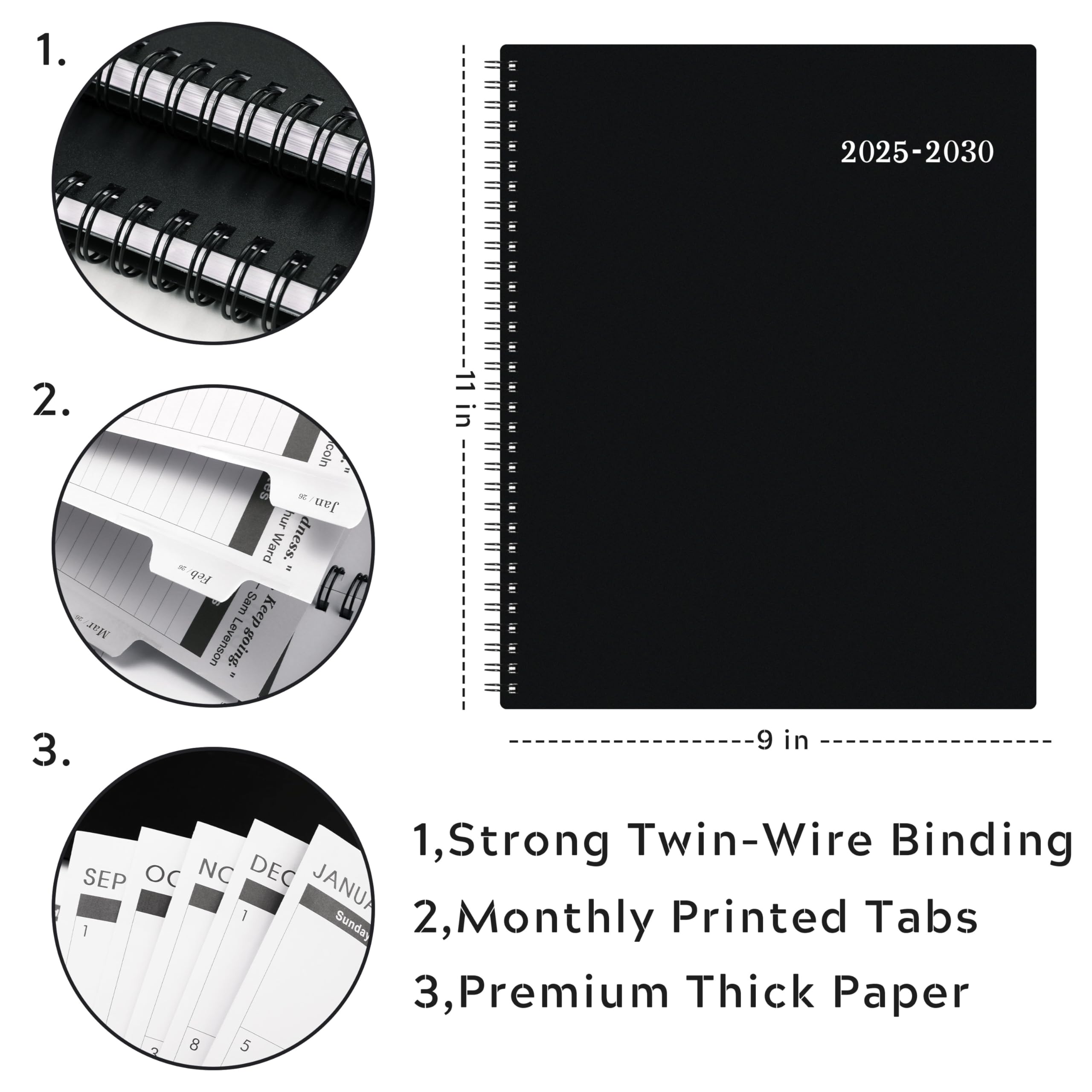 5-Year Monthly Planner 2025-2030 with Durable Polypropylene Cover - 9