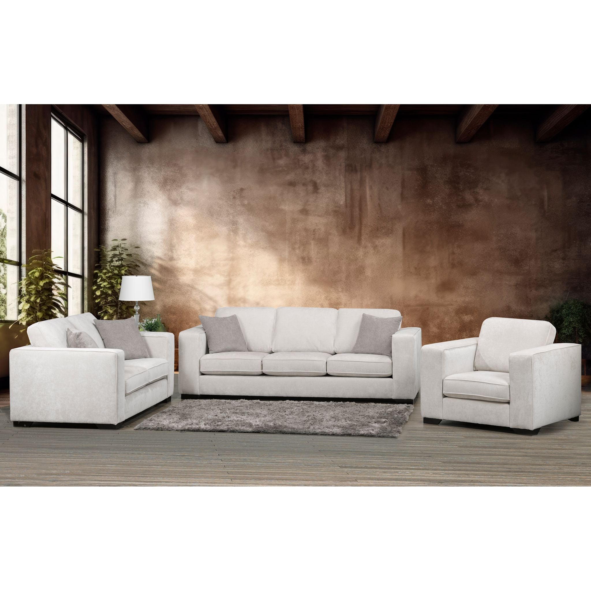 Luxury Amber Cream Accent Chair - Modern Upholstered Living Room Seating for Home & Office Decor