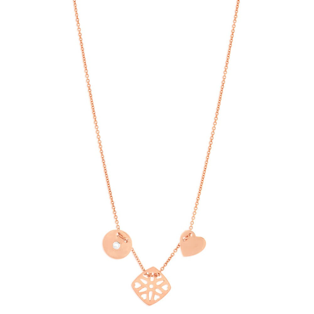9ct Rose Gold Diamond Pendant Necklace for Women - Elegant Jewelry Gift for Anniversary, Valentine's Day & Special Occasions