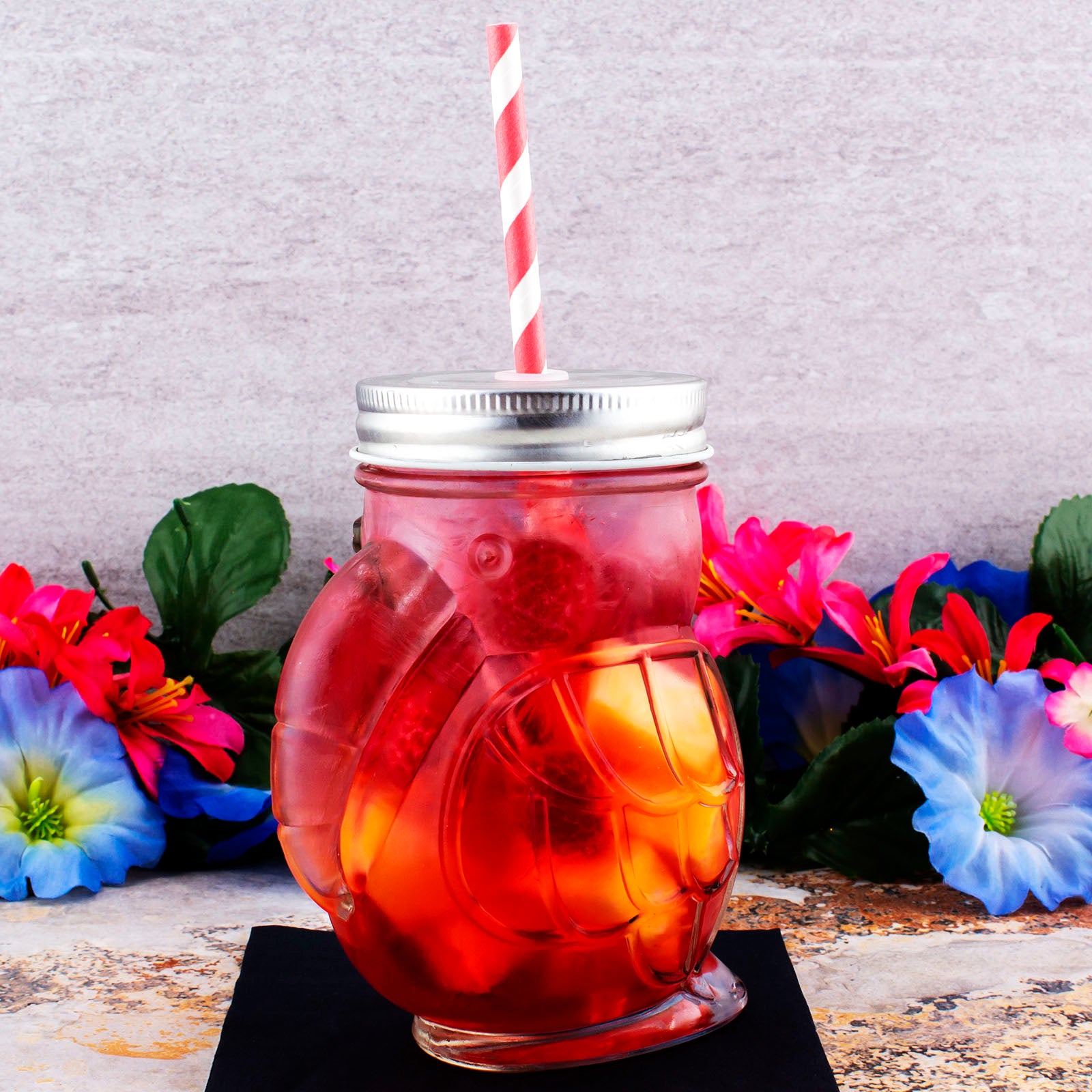 BarConic® 14oz Parrot Mason Jar with Lid - Airtight Glass Container for Canning, Storage & DIY Crafts - Perfect for Homemade Jams, Pickles, Coffee & Kitchen Organization