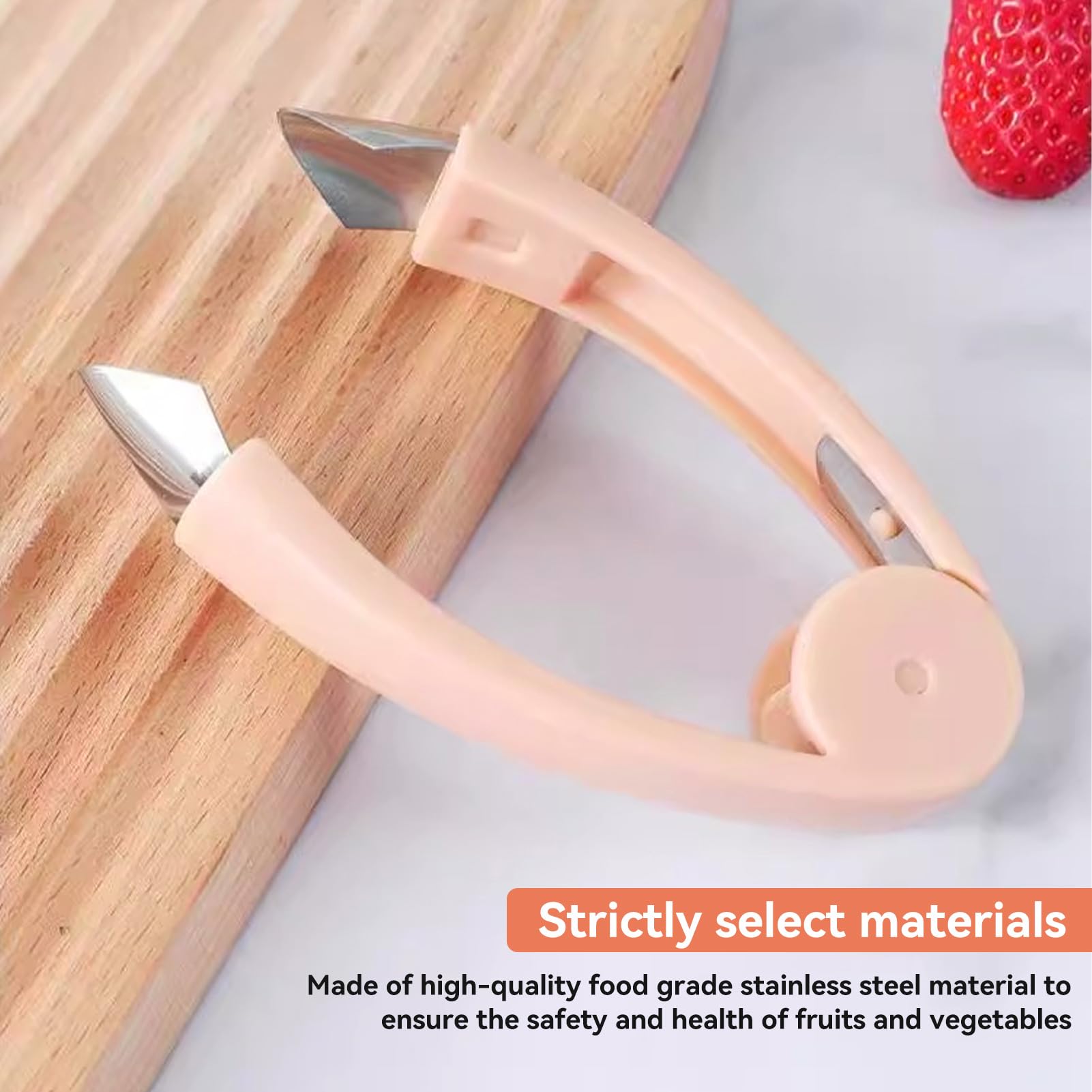 Premium Stainless Steel Strawberry Huller & Tomato Corer - Cherry Pitter, Fruit & Vegetable Stem Remover for Potatoes, Pineapples, Carrots - Essential Kitchen Gadget for Easy Food Prep | Perfect for Smoothies, Salads, Baking & Meal Prep