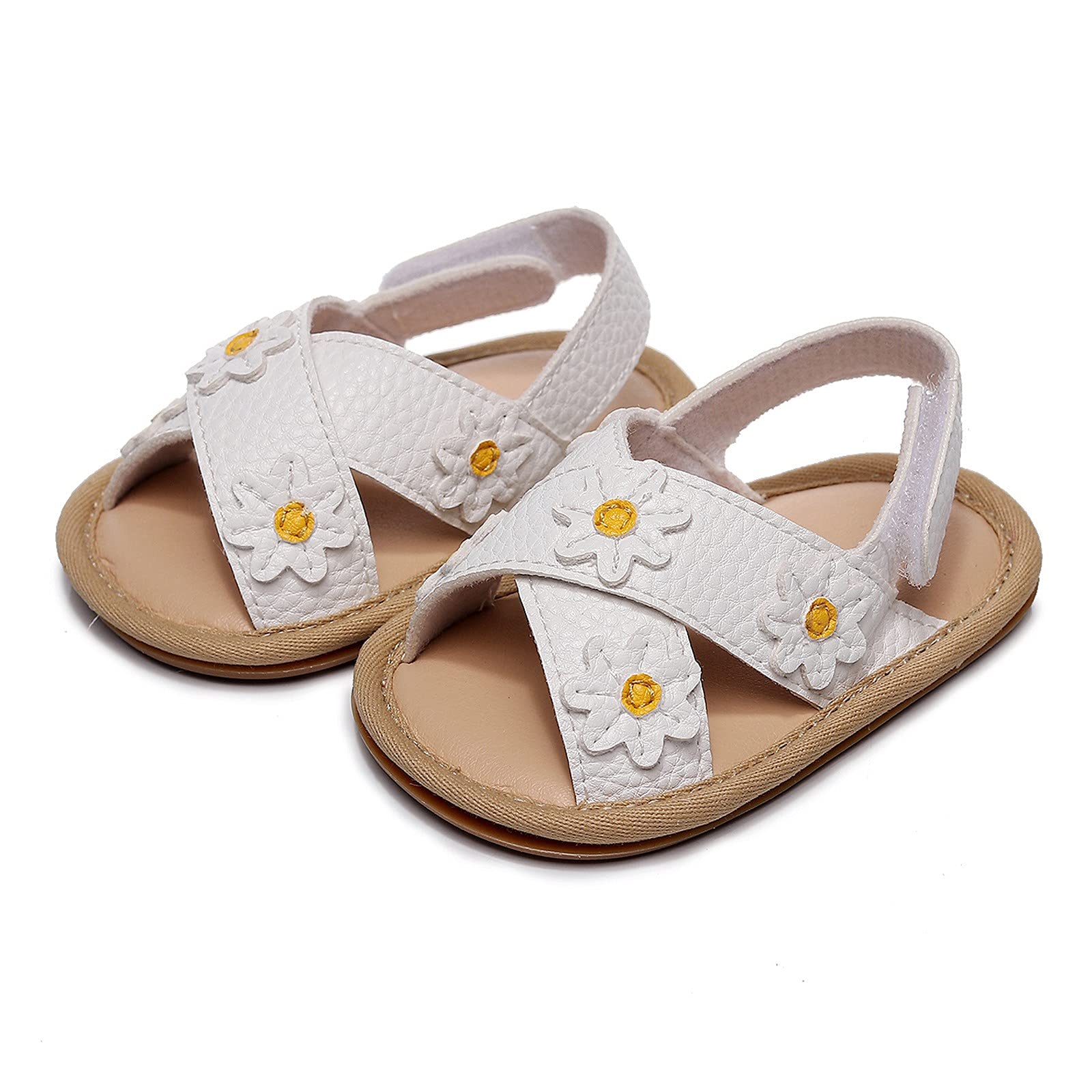 **Toddler Baby Girls Sandals | First Walkers Shoes | Open Toe Flat Sandals for Kids | Comfortable & Lightweight | Perfect for Beach, Park & Playtime**