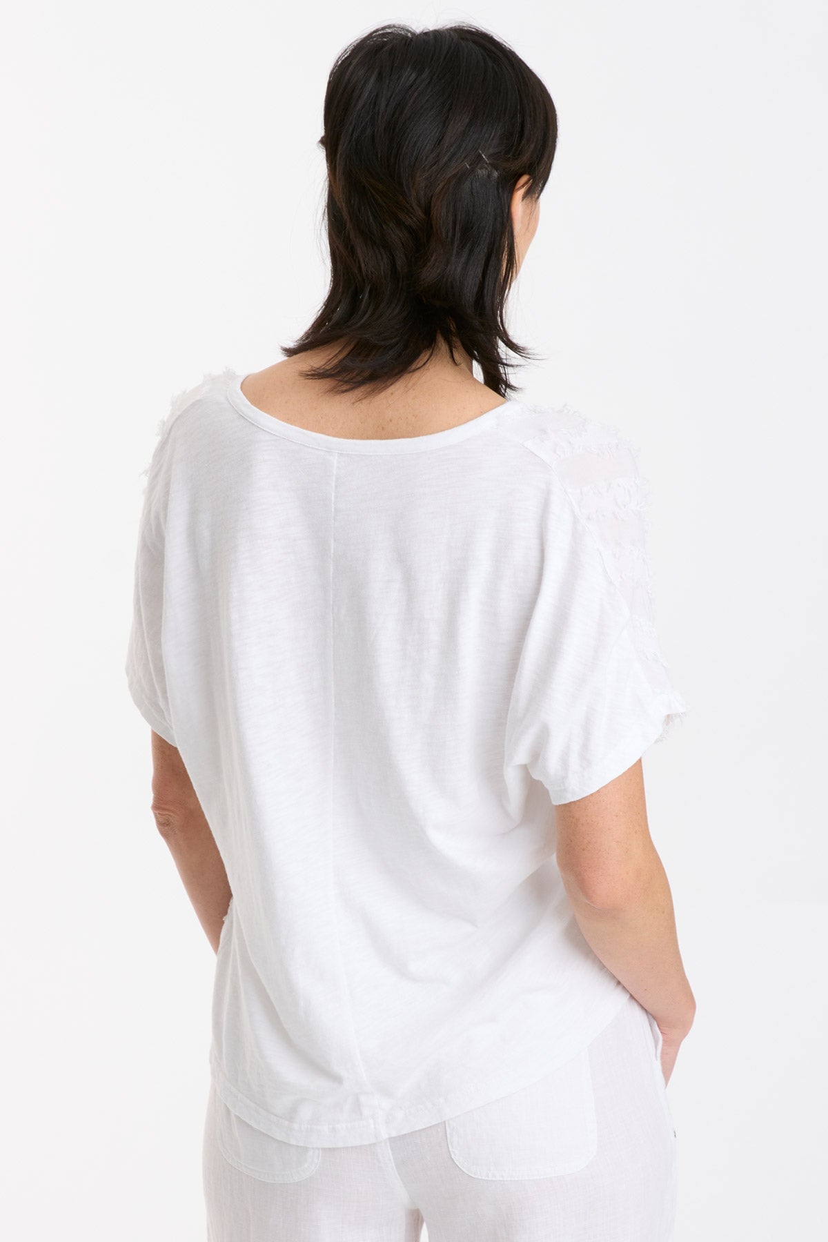 Jarvis V-Neck White T-Shirt for Men - Soft Cotton Crew Neck Tee - Casual & Comfortable Everyday Wear for Work, Gym, and Outings