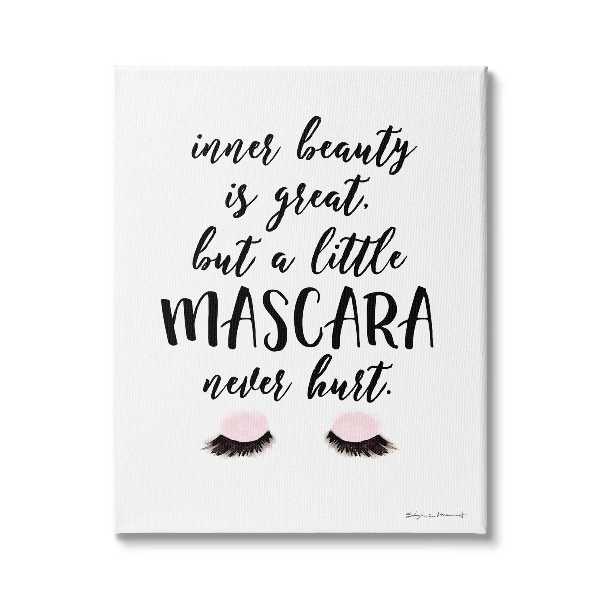 Stupell Industries 'A Little Mascara Never Hurt' Glam Lashes Canvas Wall Art by Stephanie Workman Marrott - 36