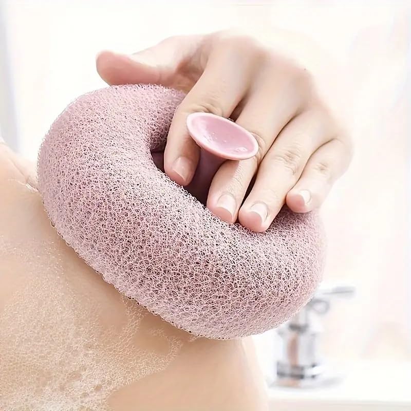 Nirency Exfoliating Body Scrubber for Shower & Bath - Natural Loofah Sponge for Deep Cleansing, Skin Exfoliation & Dead Skin Removal - Soft Bath Sponge for Women & Men - Perfect for Daily Skincare Routine (Multicolor, Pack of 1) - Ideal for Spa Day, Self-Care & Relaxing Bath Time