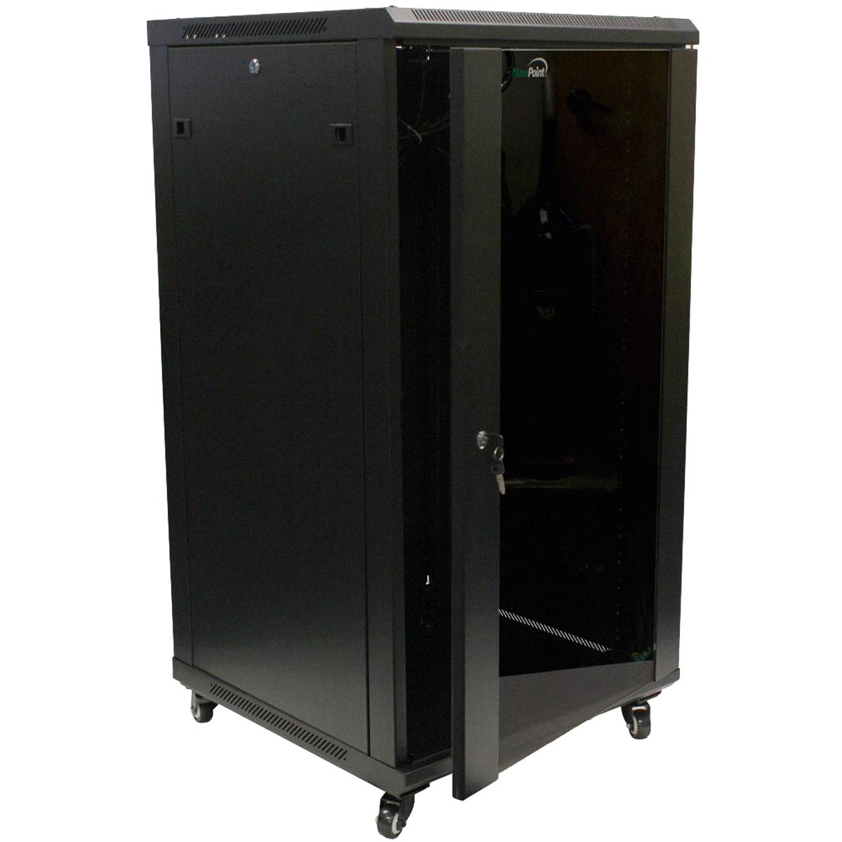 NavePoint 22U Server Cabinet Wall Mount Rack Enclosure - 23.6