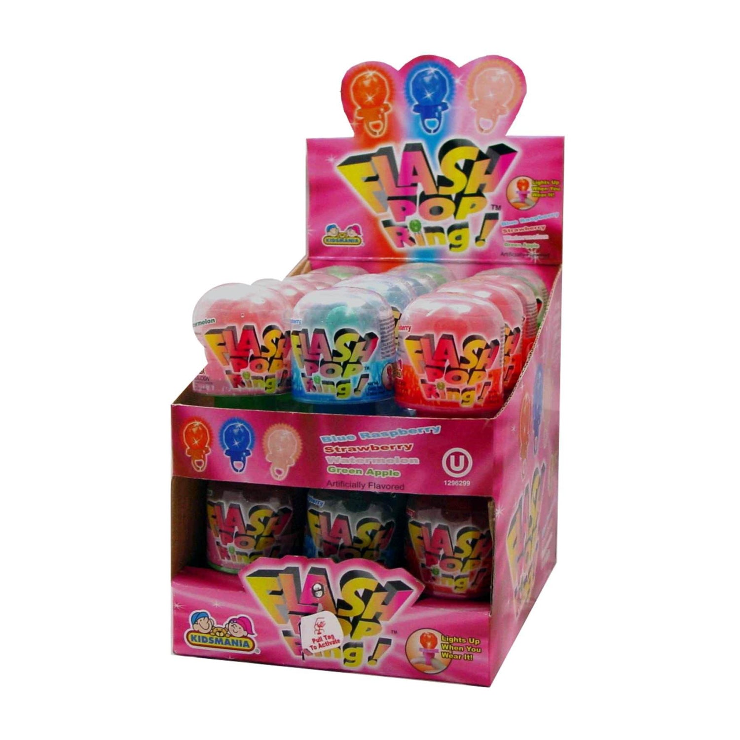 Kidsmania Flash Pop Ring - 24 Pack, Assorted Colors, Fun Light Up Rings for Kids | Perfect for Birthday Parties, Halloween Costumes, and Party Favors
