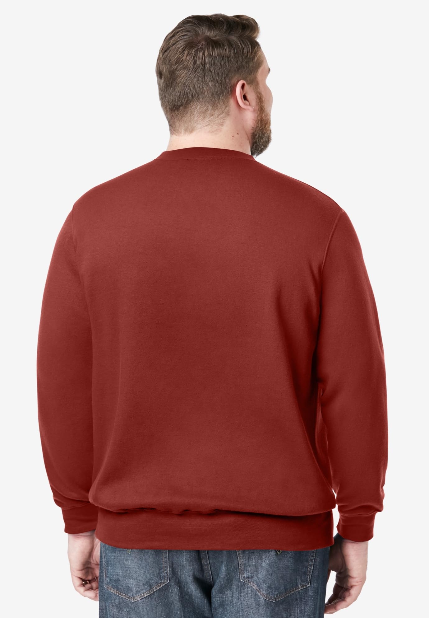KingSize Men's Big & Tall Fleece Crewneck Sweatshirt - Soft & Comfortable Winter Pullover for Plus Size Men - Perfect for Casual Wear, Outdoor Activities & Layering in Cold Weather