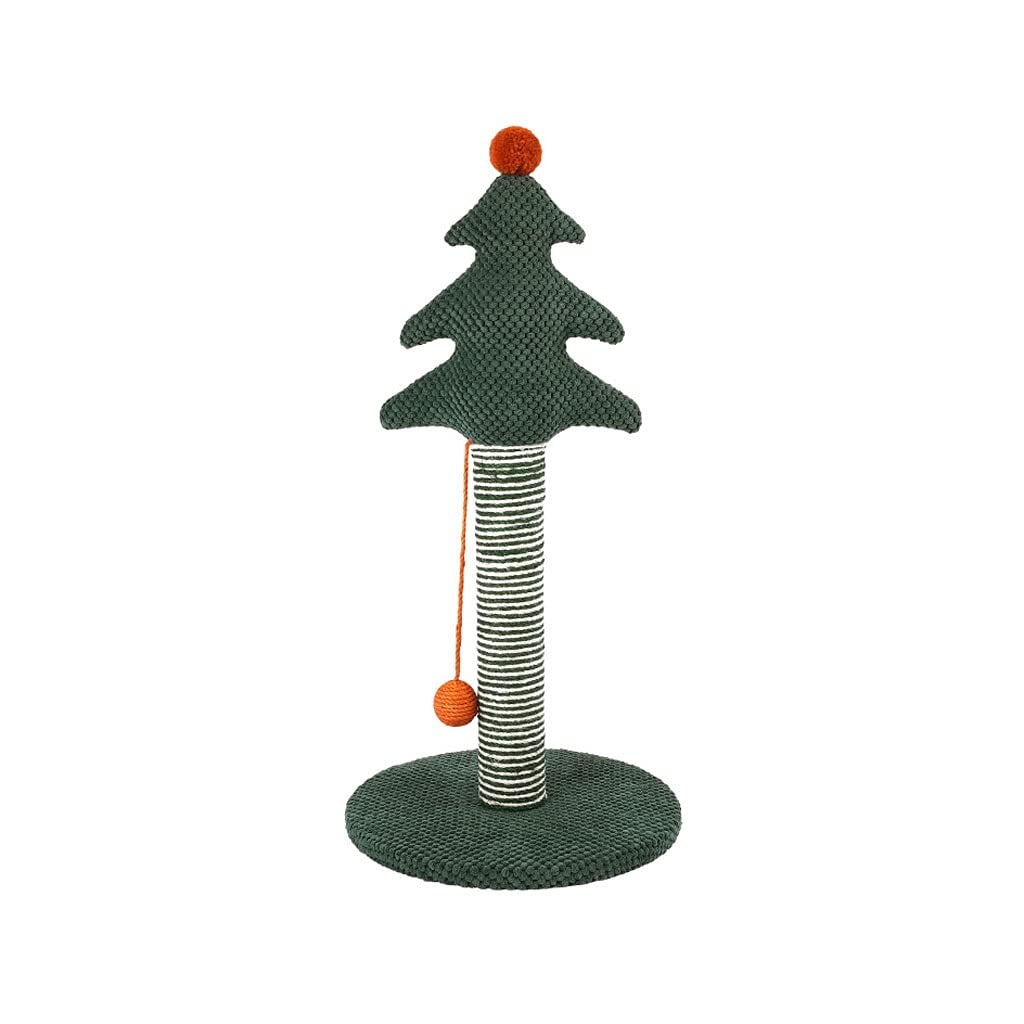 Premium Cat Scratcher for Indoor Cats - Christmas Tree Design Scratching Post with Interactive Climbing Features (35x35x70CM) - Perfect for Playtime, Exercise & Holiday Decor