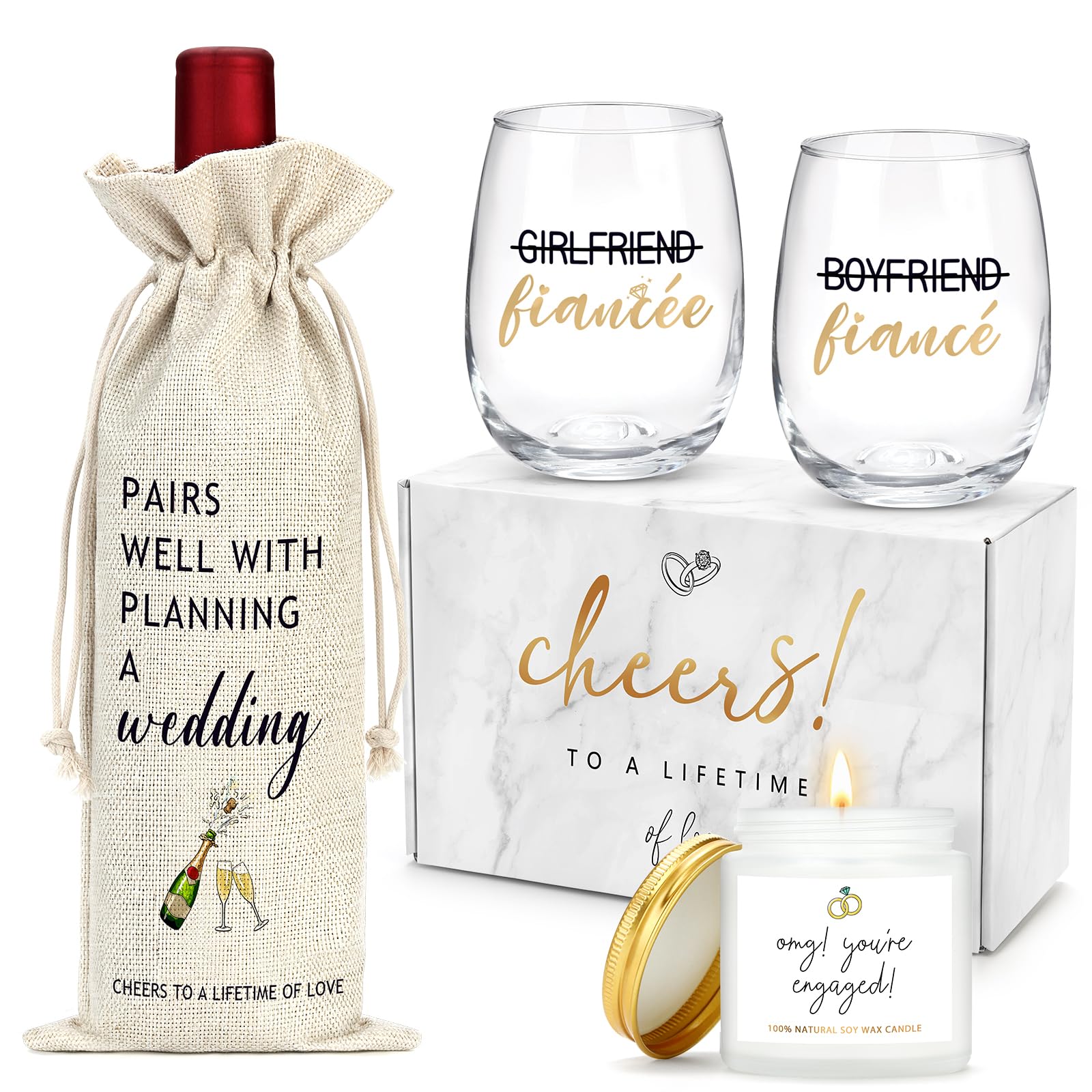 Romantic Engagement Gifts for Couples - Unique Wedding Proposal Gifts for Her, Fiance & Newly Engaged Women - Future Mrs Keepsake Decorations - Perfect for Anniversary, Bridal Shower & Valentine's Day Celebrations