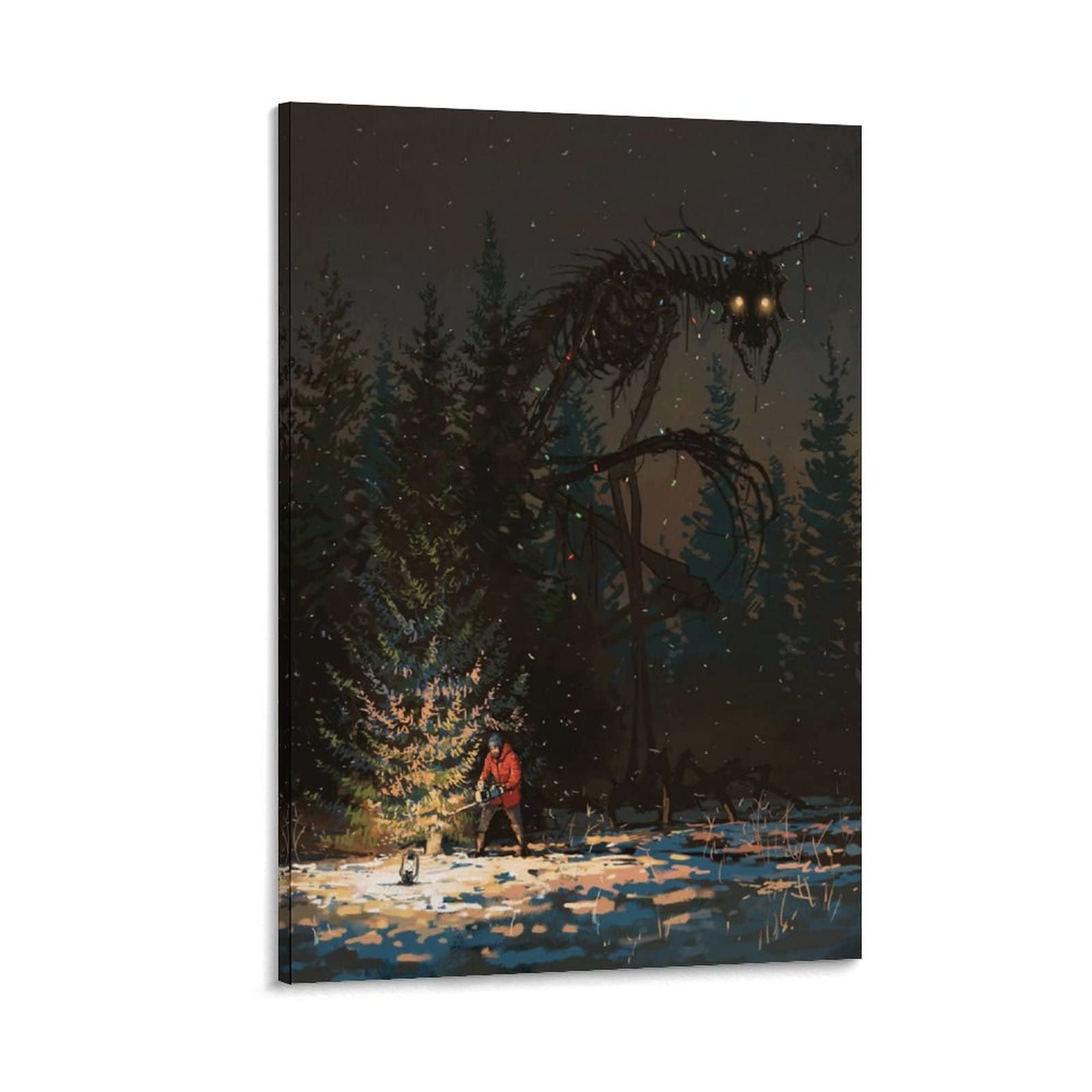 Boris Groh Christmas Tree Canvas Poster - 20x30 Inch (50x75cm) Wall Art for Bedroom, Office & Home Decor - Perfect Holiday Gift for Christmas & Winter Season Decorations