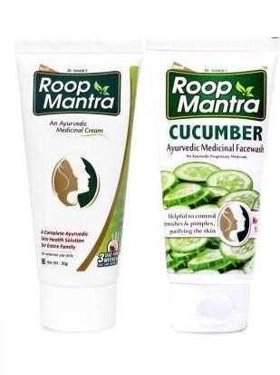 Roop Mantra Face Care Kit - 30gm Face Cream & 50ml Cucumber Face Wash for Glowing Skin | Daily Skincare Routine for Women & Men | Perfect for Dry, Oily & Combination Skin Types