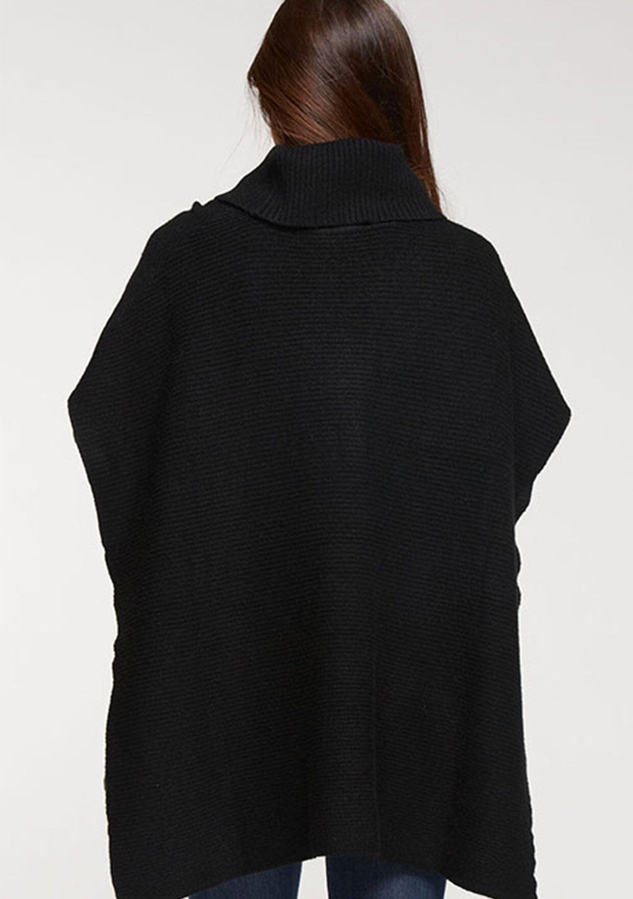Boho Cable Knit Poncho Sweater for Women - Soft Chunky Knit Oversized Wrap Shawl - Cozy Fall Winter Fashion for Casual Outings, Travel & Layering