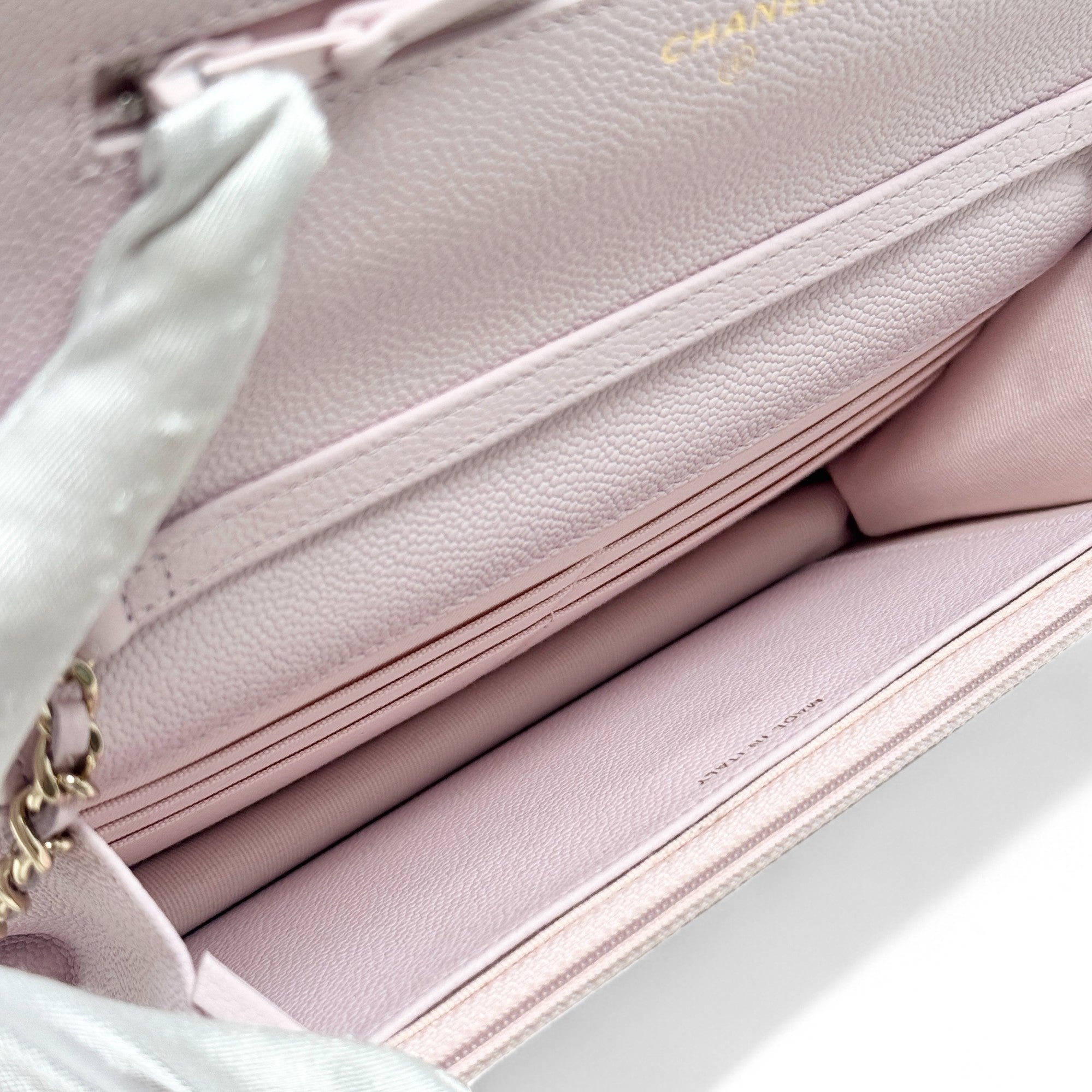 Chanel Pink Quilted Caviar Leather Wallet On Chain Crossbody Bag for Women - Perfect for Parties, Date Nights & Everyday Use