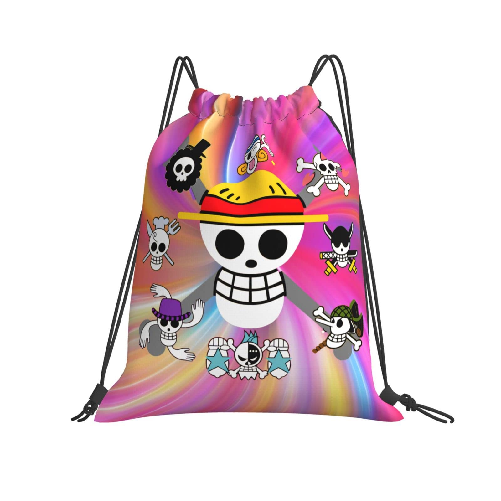 Fashion Skull Drawstring Bag - Gym & Beach Waist Pack for Travel, Yoga, Camping